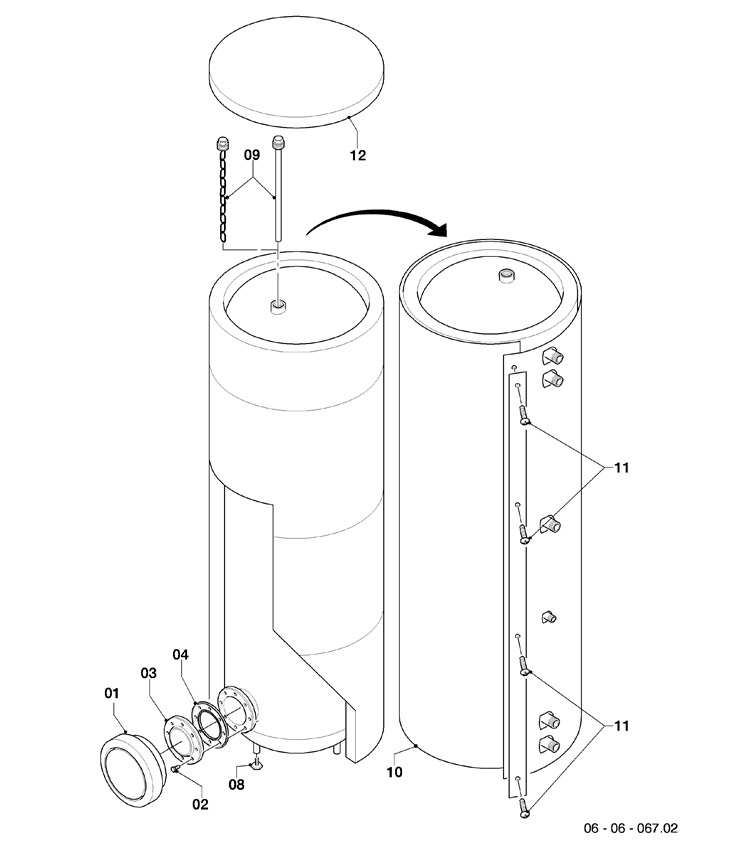 Vaillant uniSTOR VIH RW 300/2 R2 exploded tekening