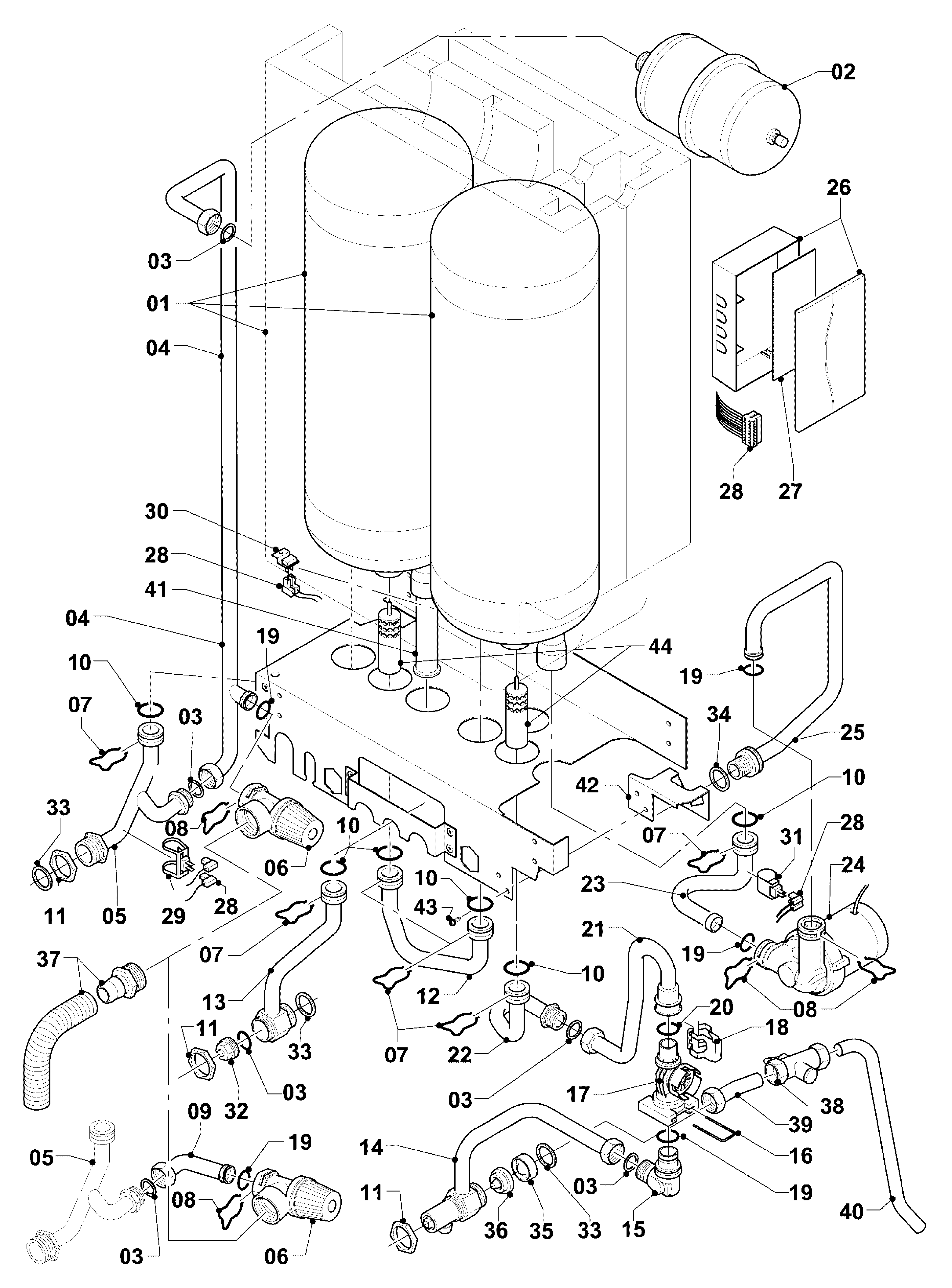 Vaillant actoSTOR VIH CL 25 S exploded tekening