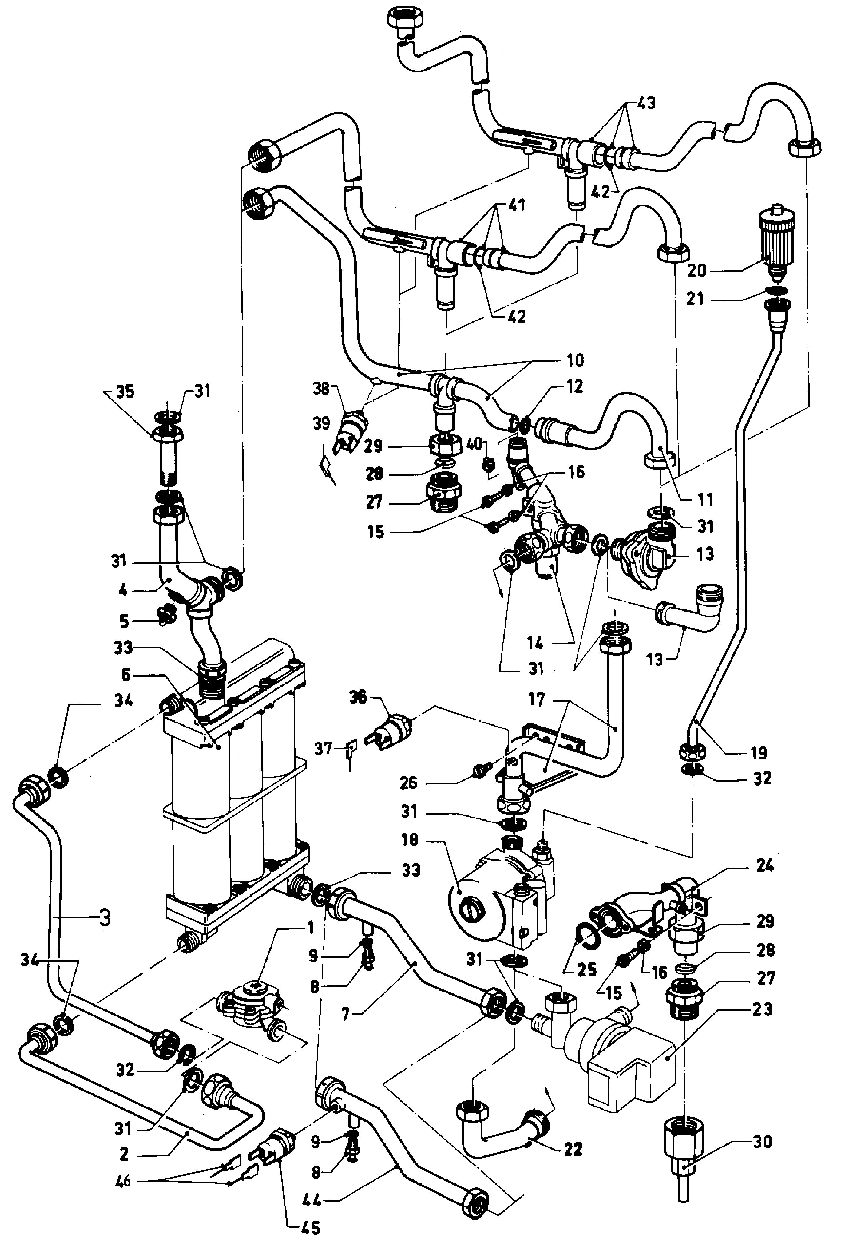 Vaillant Combiketel Turbo CWK 24-12 E SO28 exploded tekening