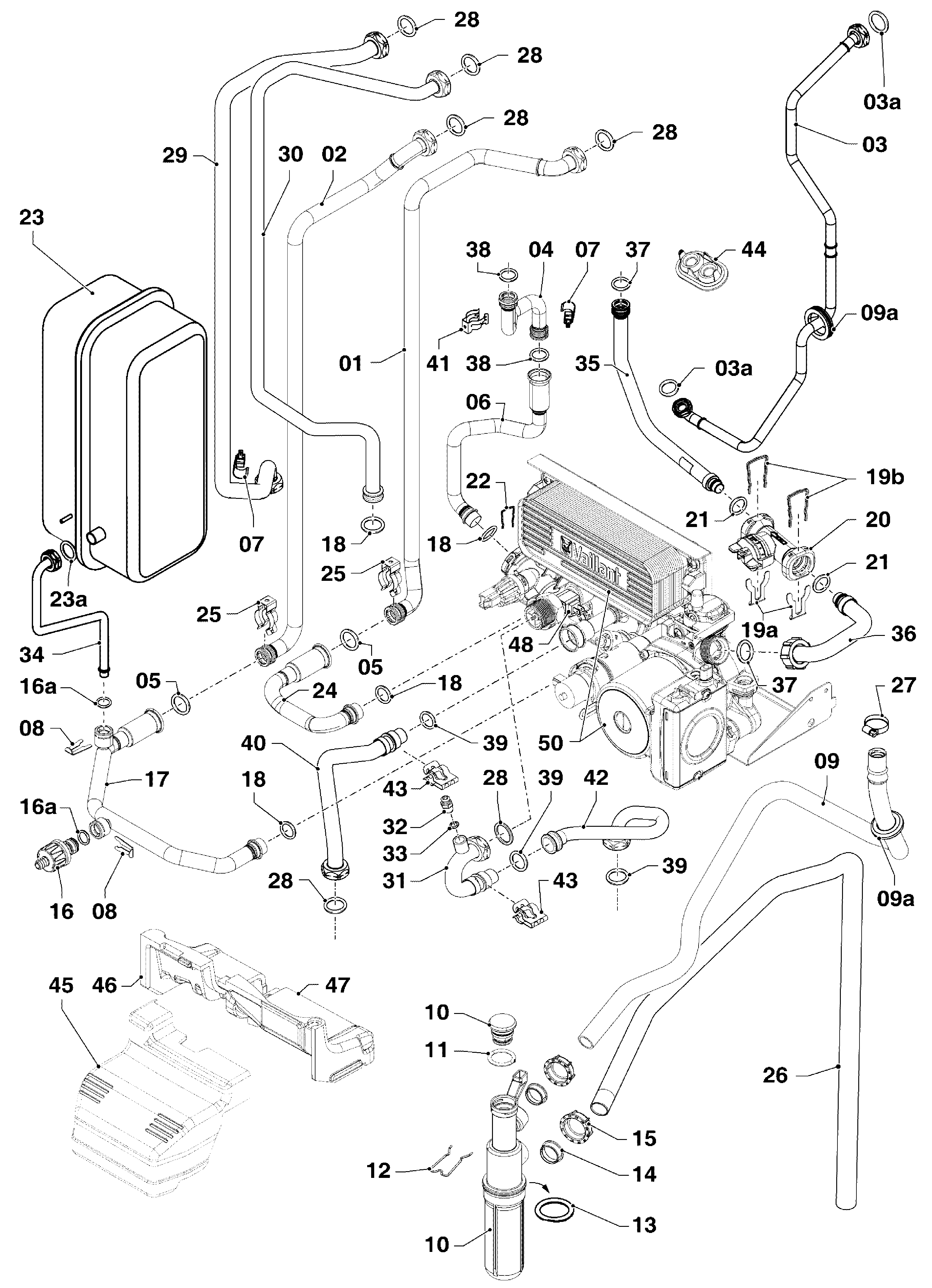 Vaillant ecoCOMPACT VSC 306/4-5 90 R1 exploded tekening