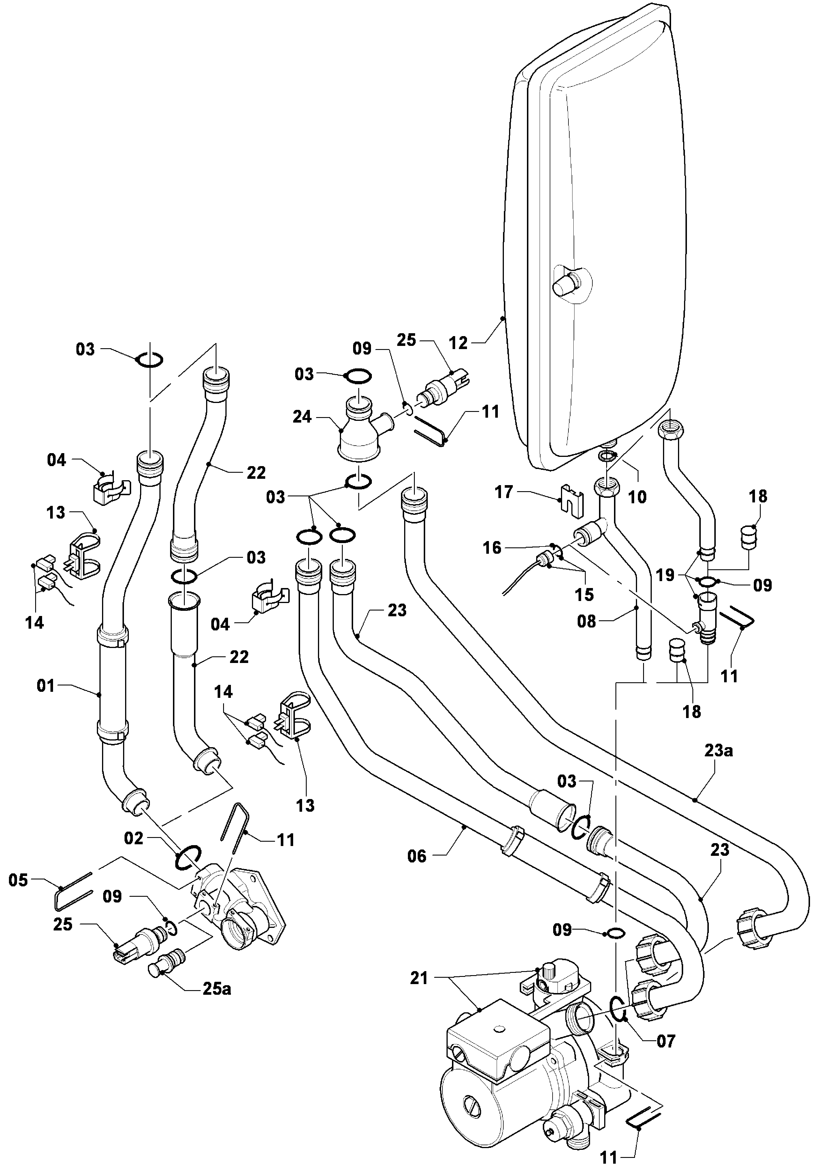 Vaillant hrPRO CW 4/3 EXP exploded tekening