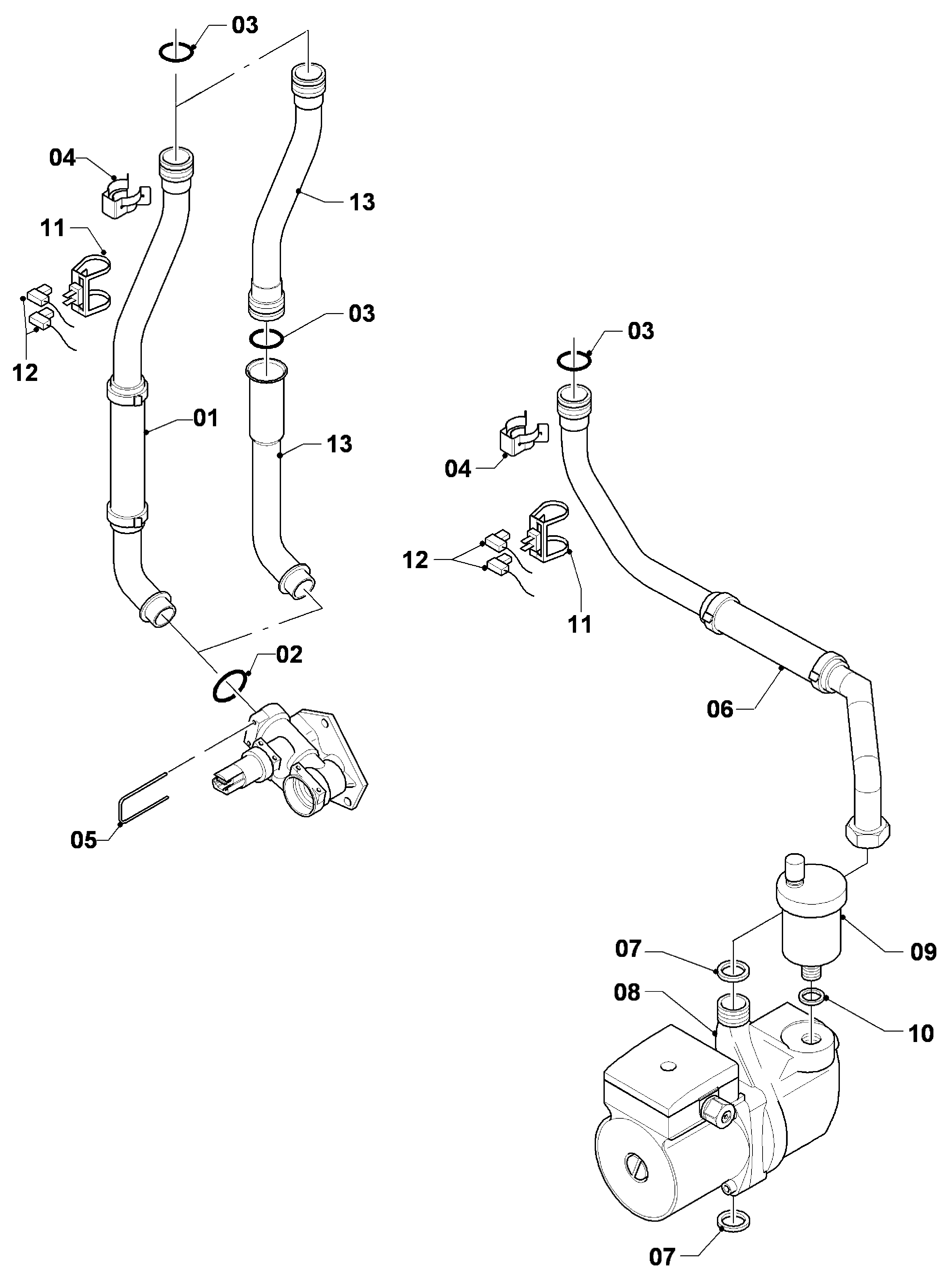 Vaillant hrSOLIDE/3 VHR 18-22/3 C exploded tekening
