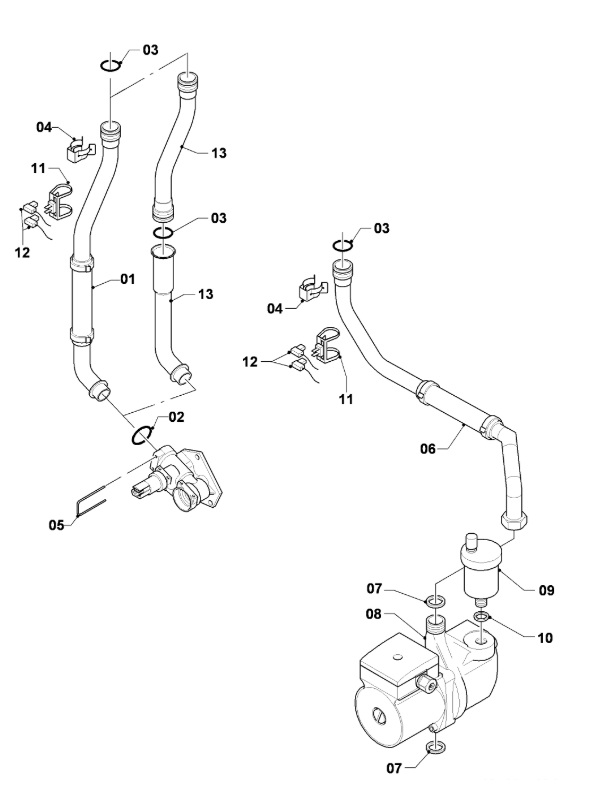 Vaillant hrSOLIDE/3 VHR 24-28/3 C exploded tekening