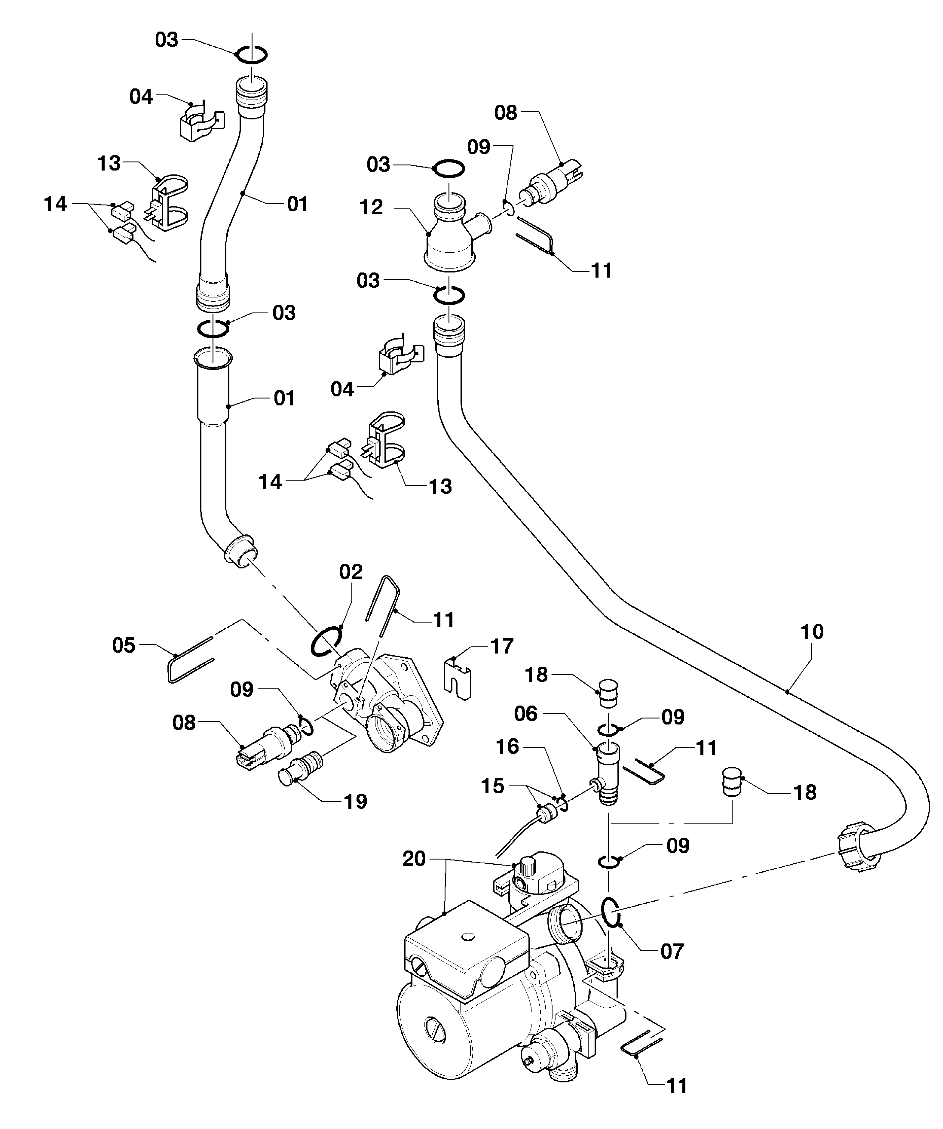 Vaillant hrSOLIDE plus VHR 24-28/3-5 exploded tekening