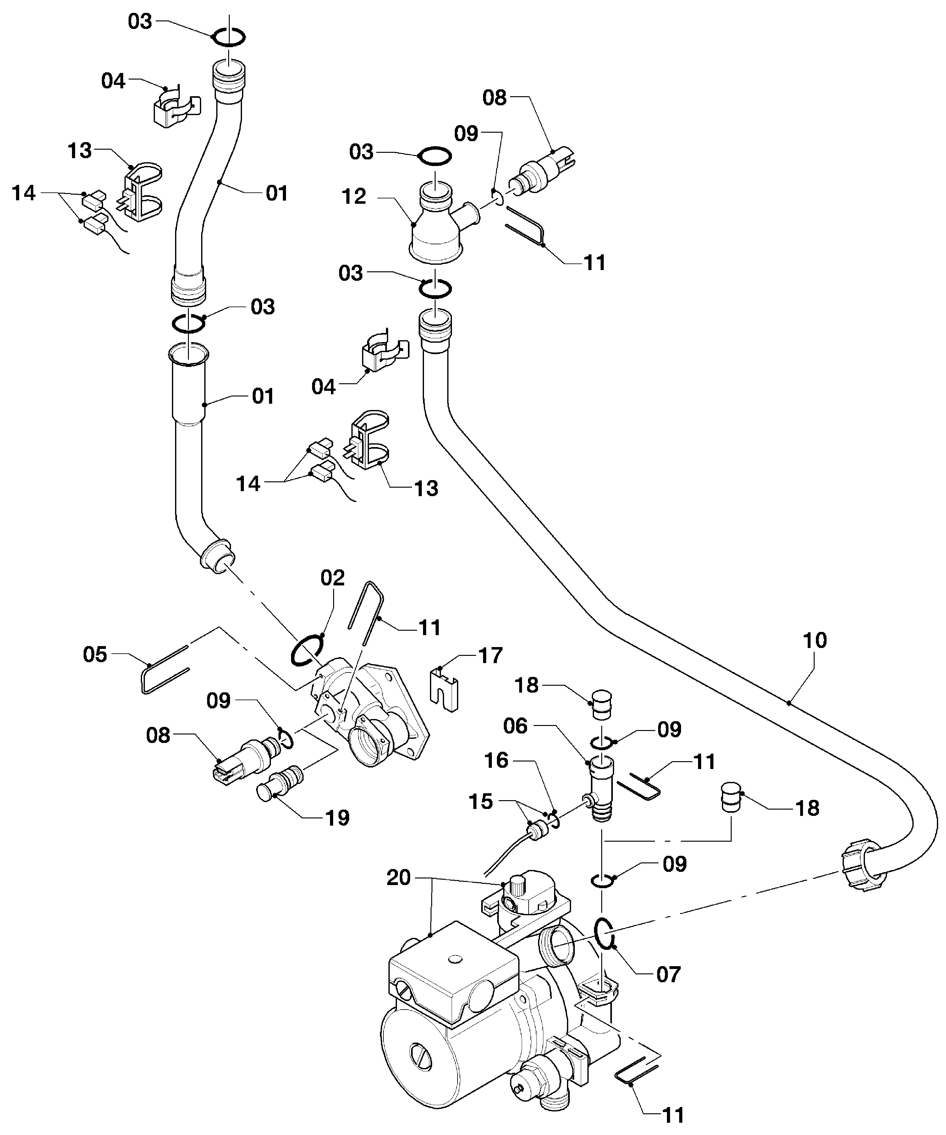 Vaillant hrSOLIDE plus VHR 30-34/3-5 exploded tekening