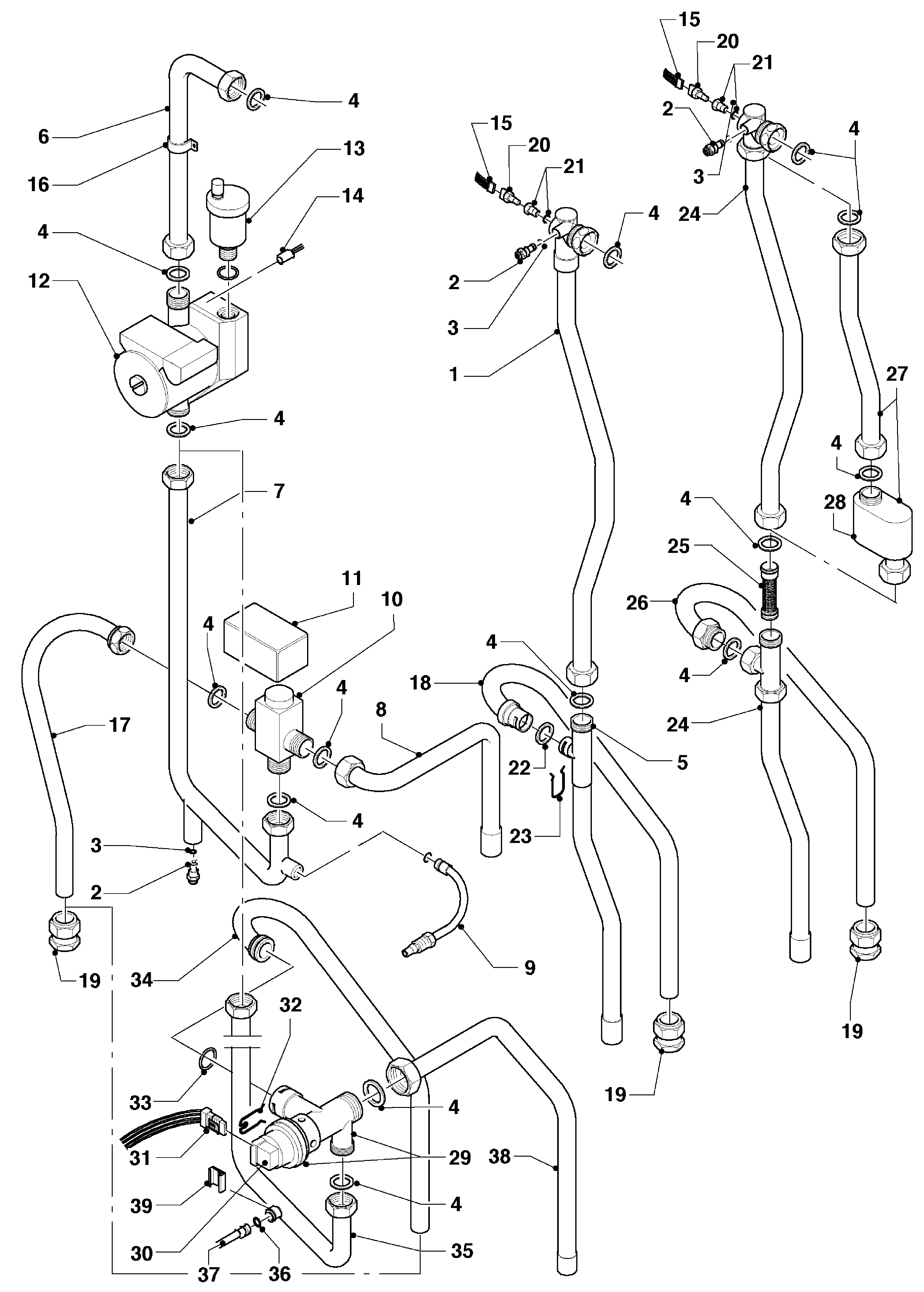 Vaillant hrSOLIDE VHR 18 S exploded tekening