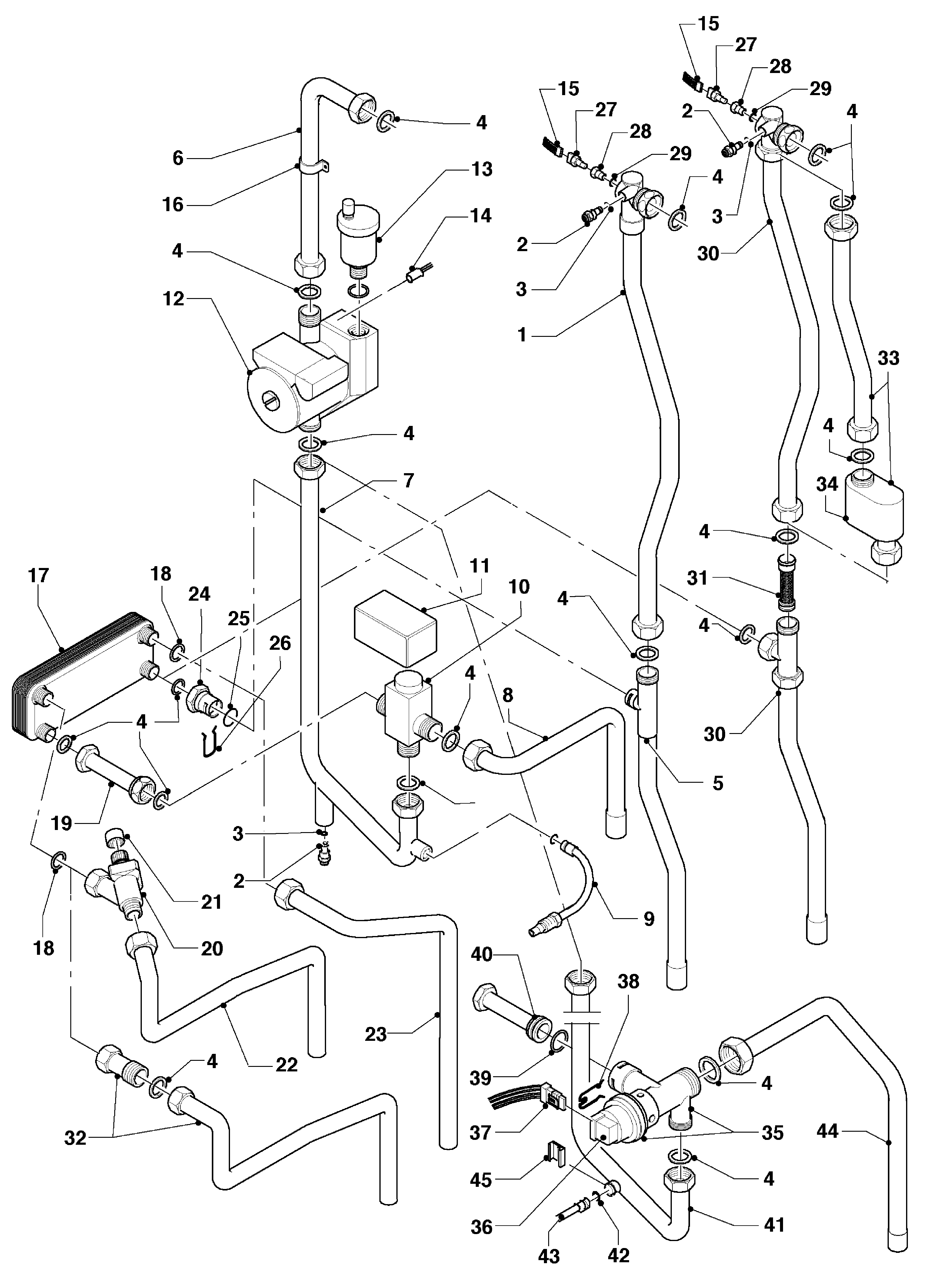 Vaillant hrSOLIDE VHR 24-28 C exploded tekening