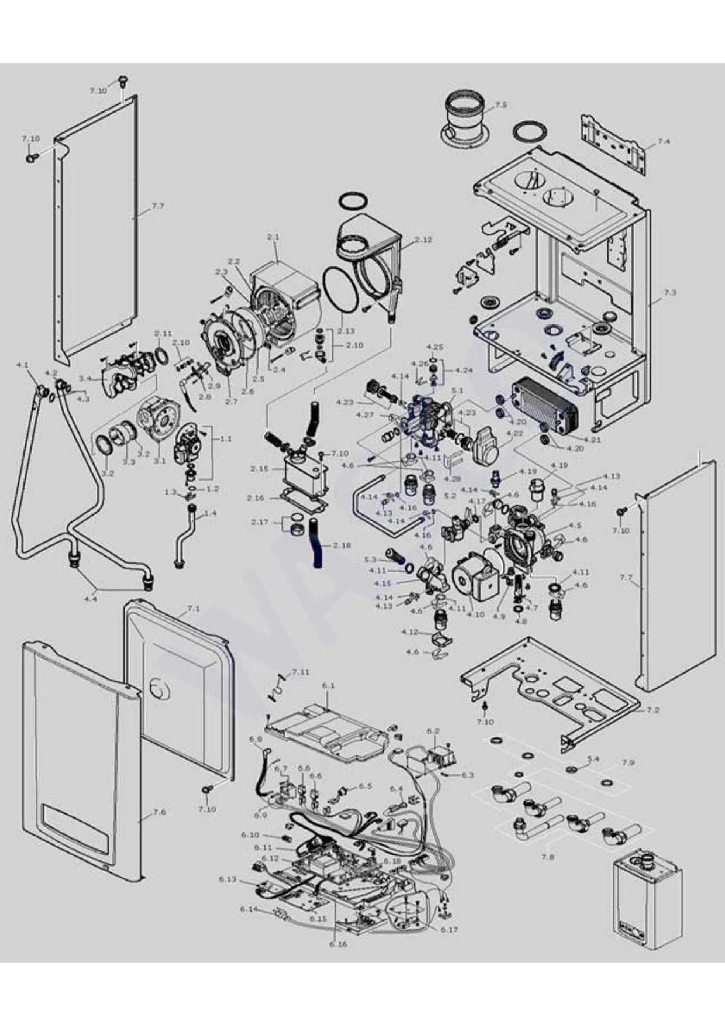 Vaillant HRV 24 exploded tekening