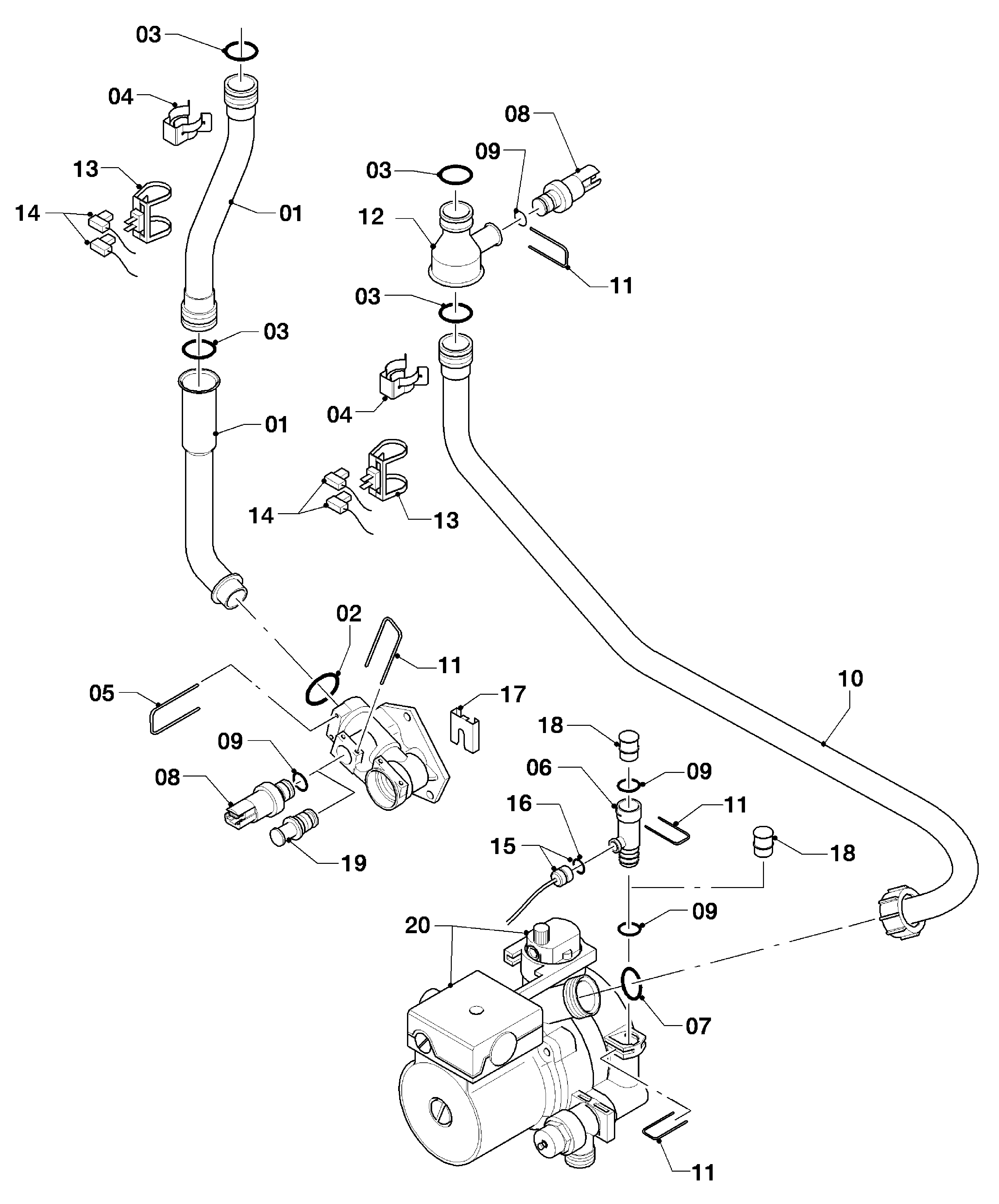 Vaillant hrSOLIDE plus VHR 34/3-5 I exploded tekening