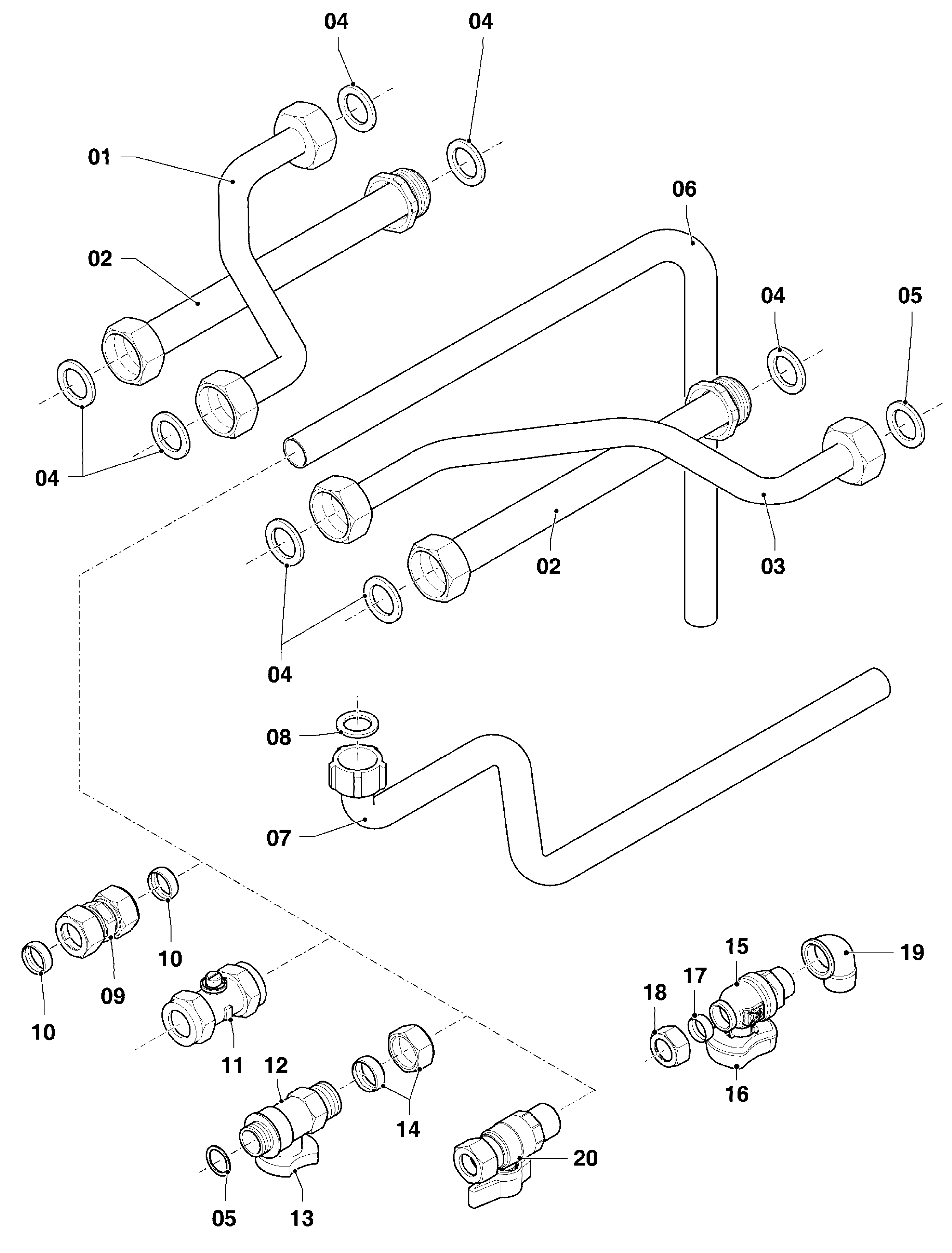 Vaillant ecoTEC plus VHR 34/5-5 I exploded tekening