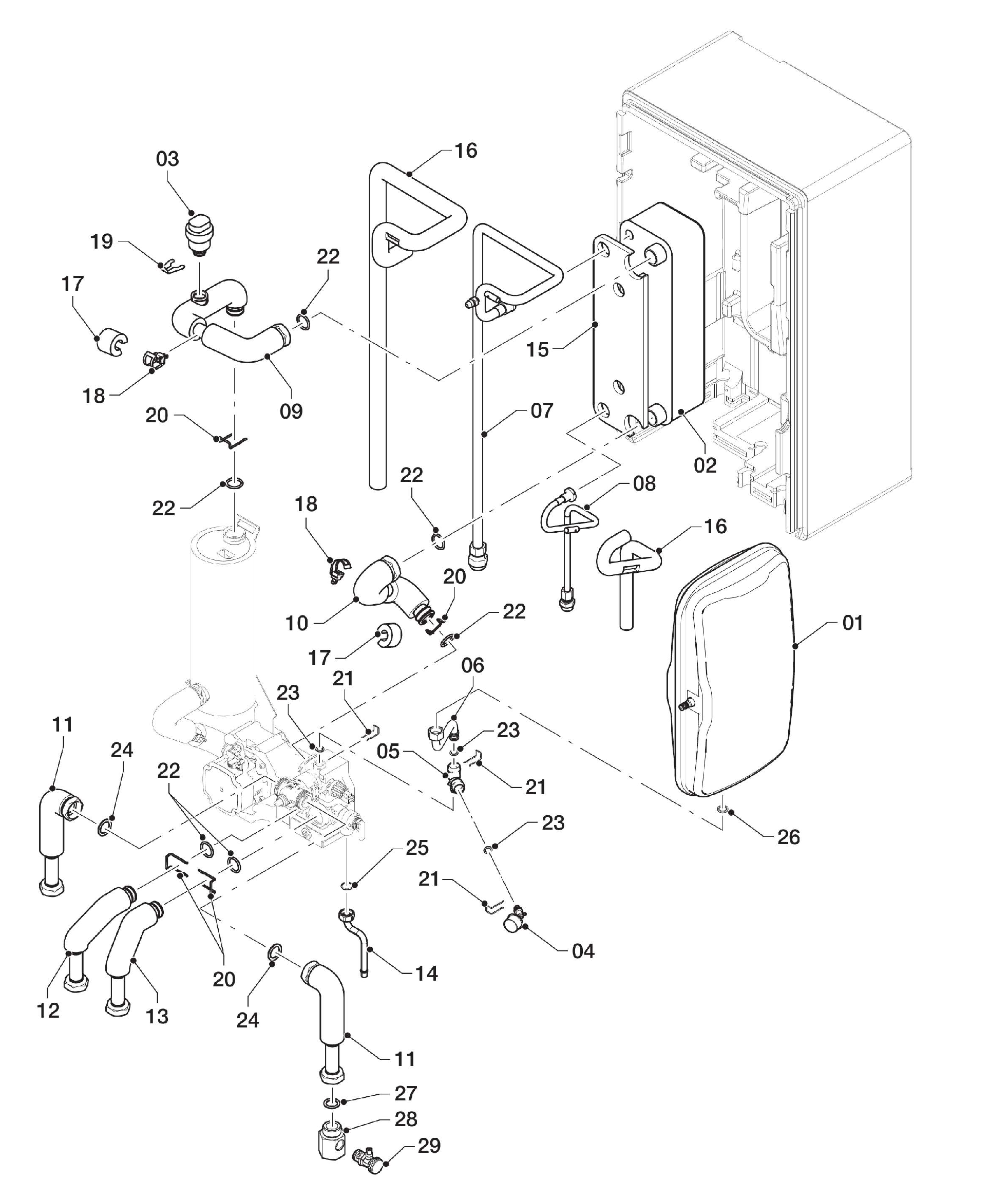 Vaillant aroTHERM VWL 127/5 IS exploded tekening