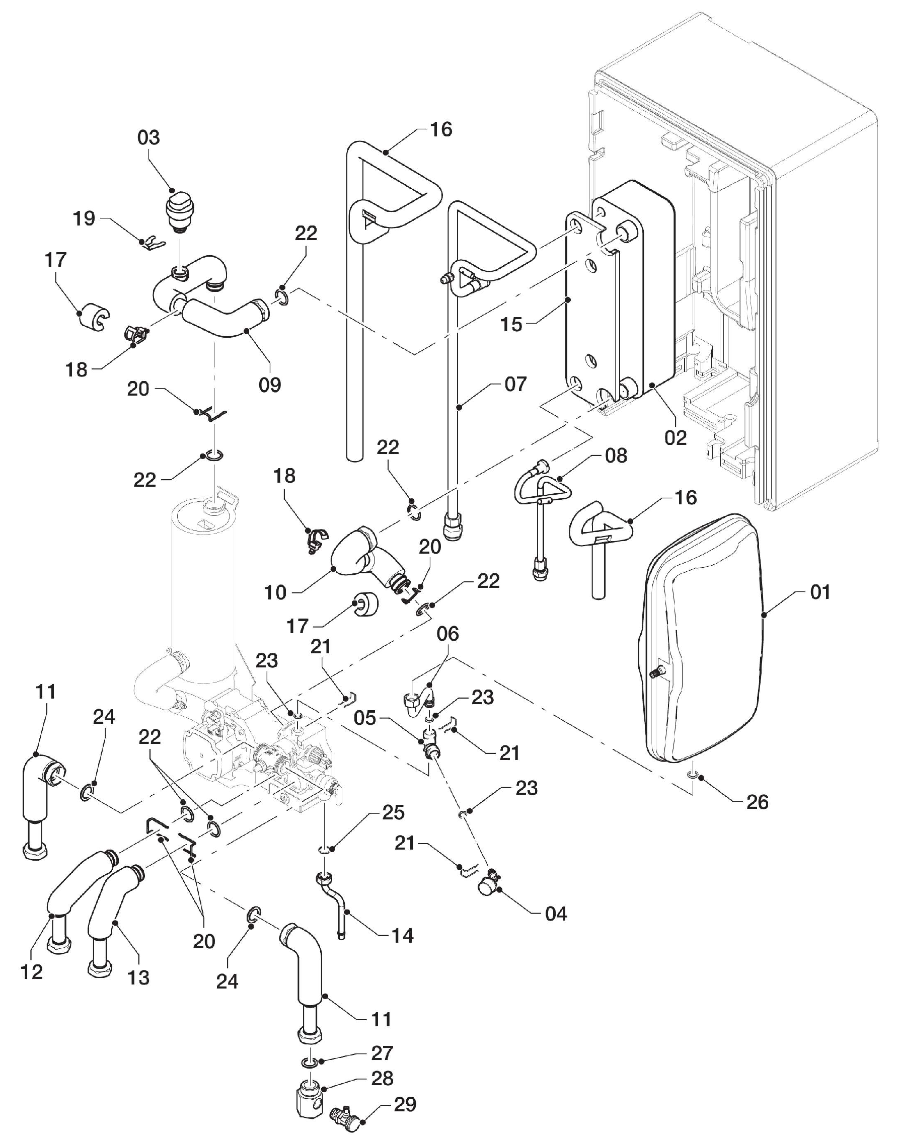 Vaillant aroTHERM VWL 57/5 IS exploded tekening