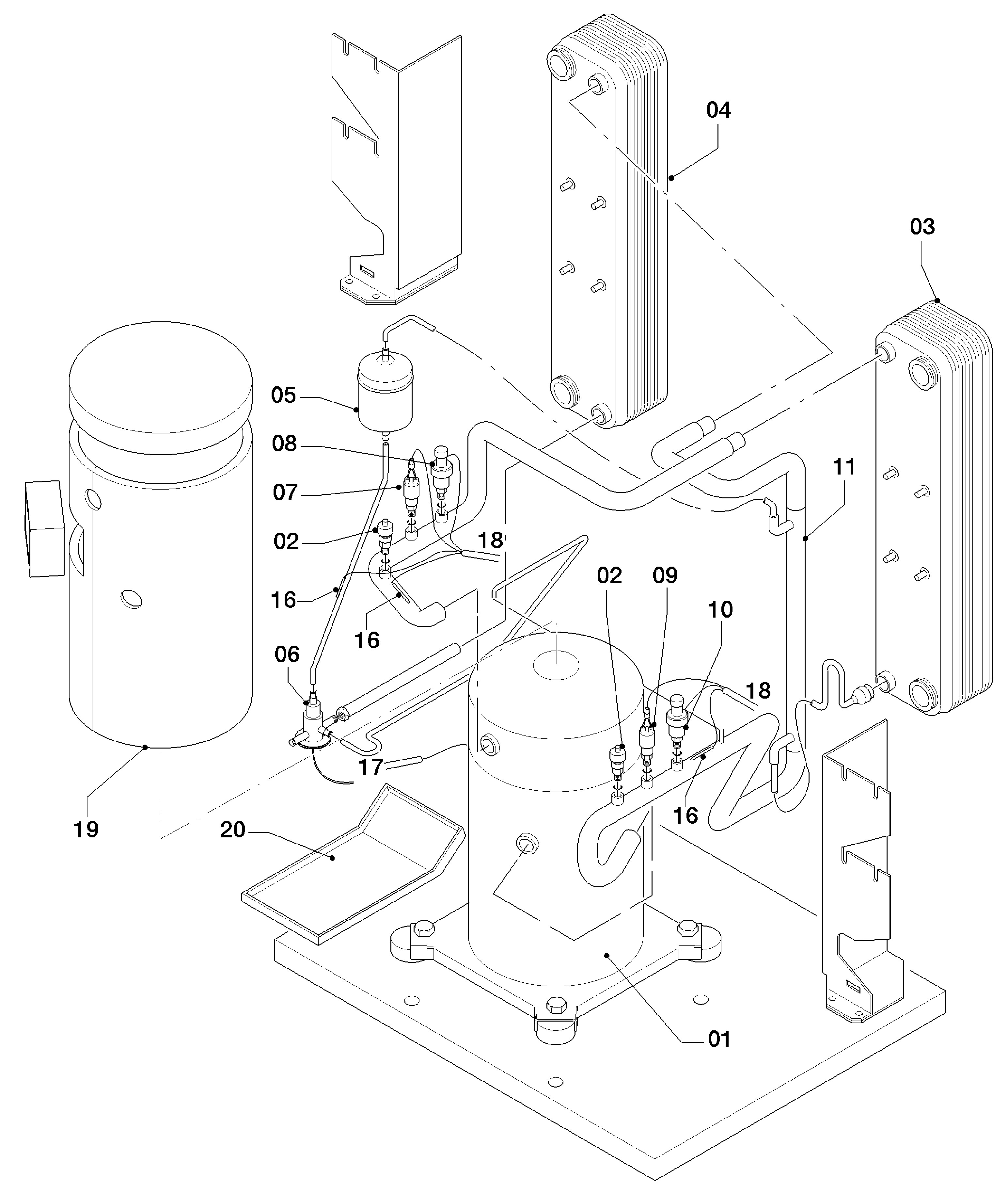 Vaillant geoTHERM VWS 101/3 exploded tekening