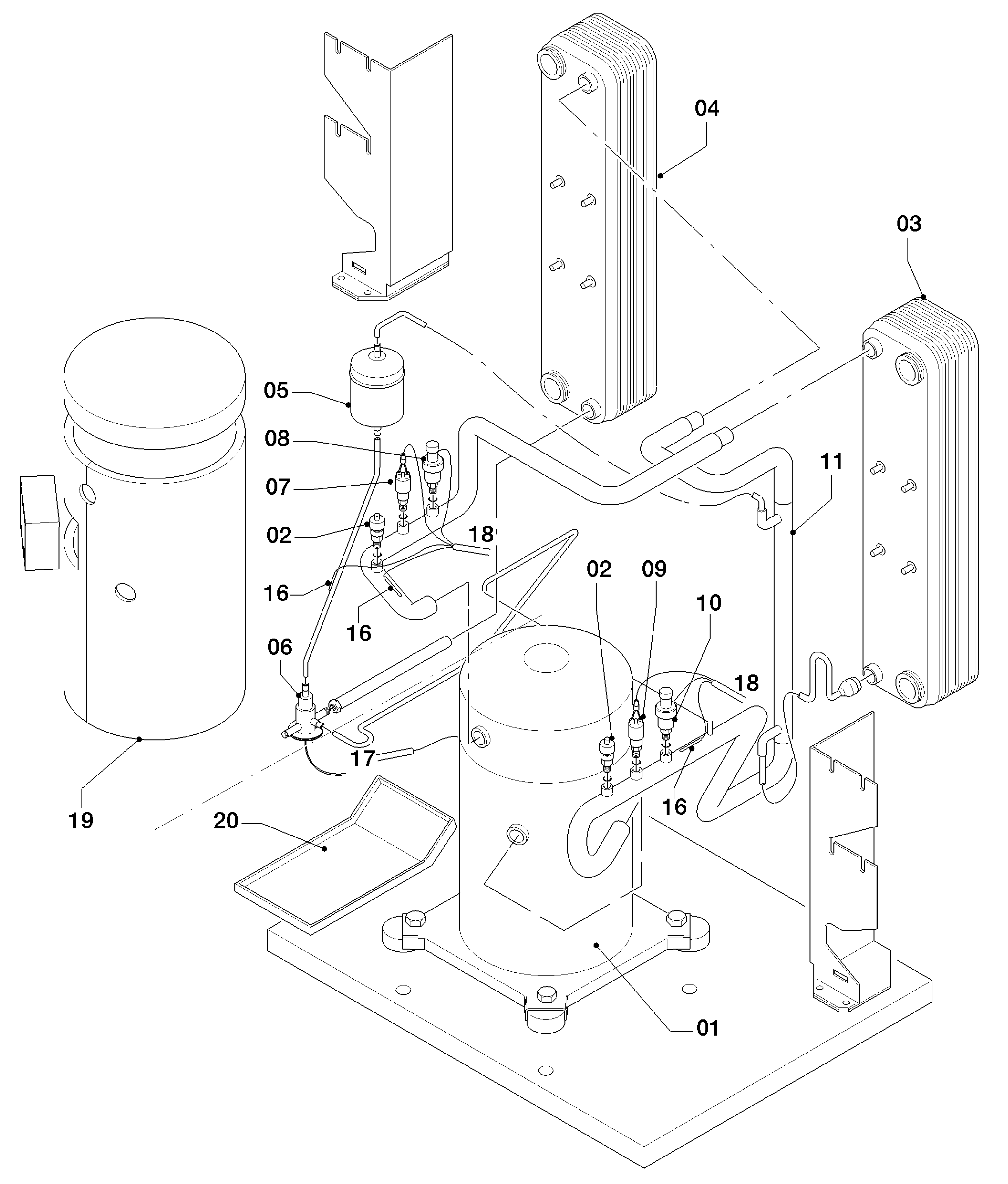 Vaillant geoTHERM VWS 103/3 exploded tekening