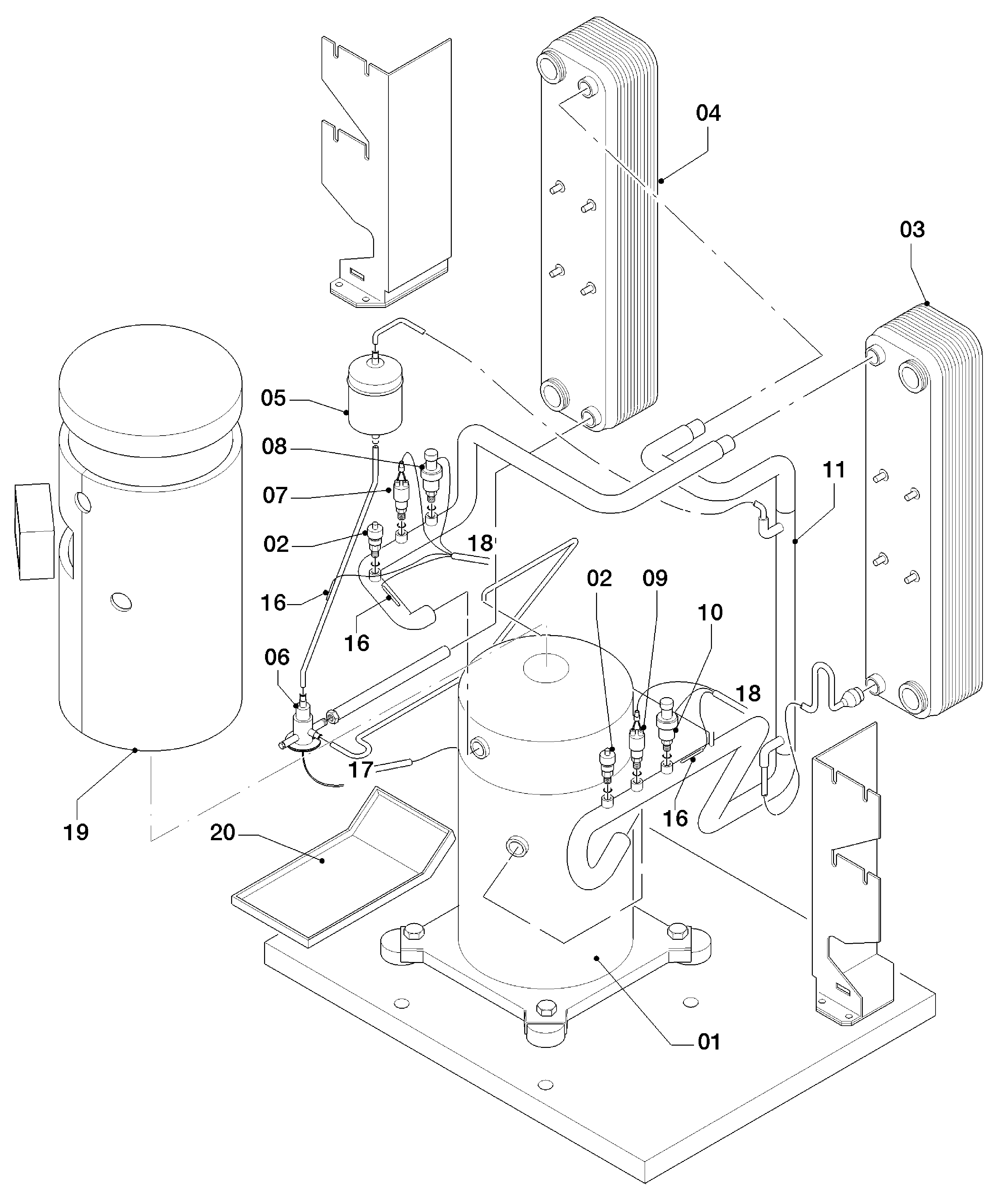 Vaillant geoTHERM VWS 104/2 exploded tekening