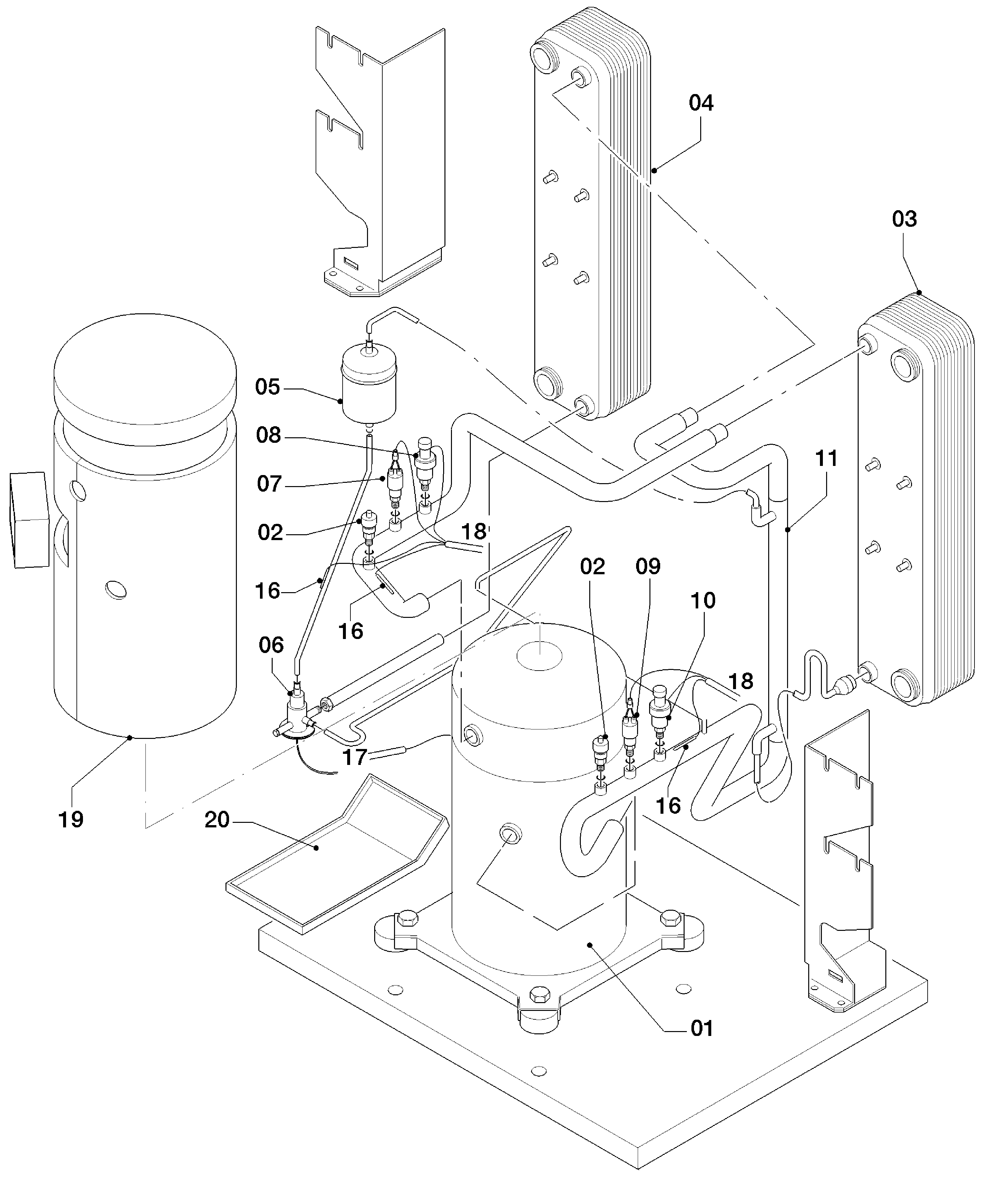 Vaillant geoTHERM VWS 141/3 exploded tekening