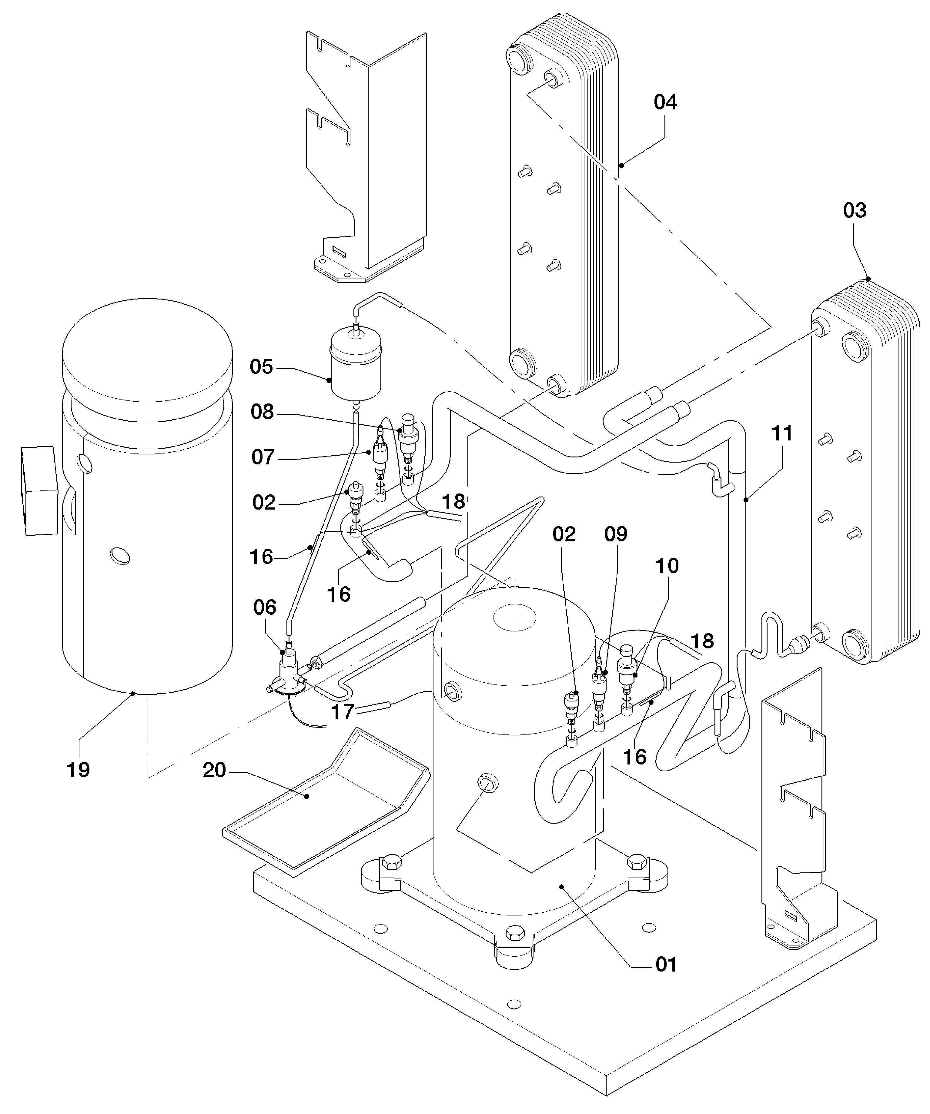 Vaillant geoTHERM VWS 171/2 exploded tekening
