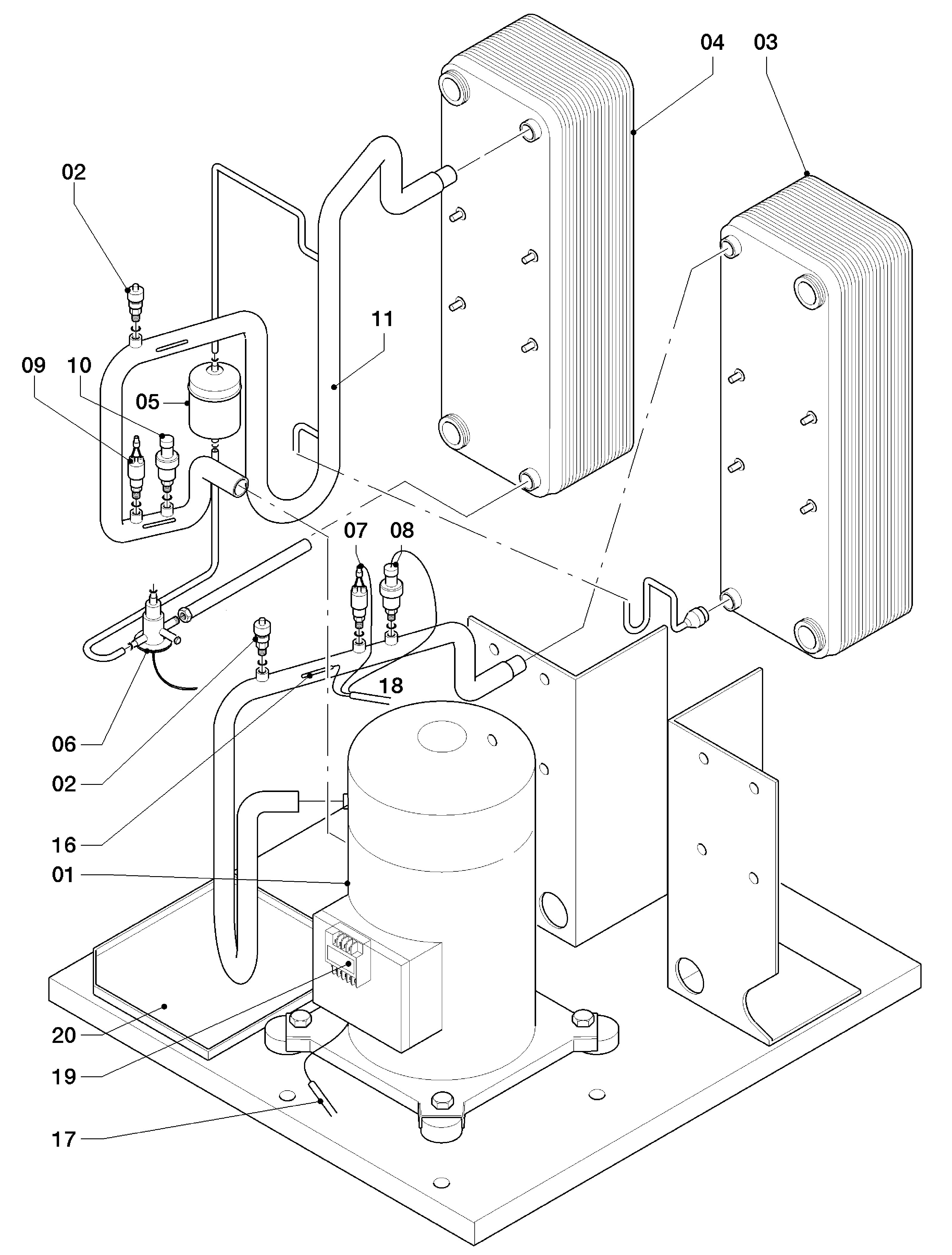 Vaillant geoTHERM VWS 300/3 exploded tekening