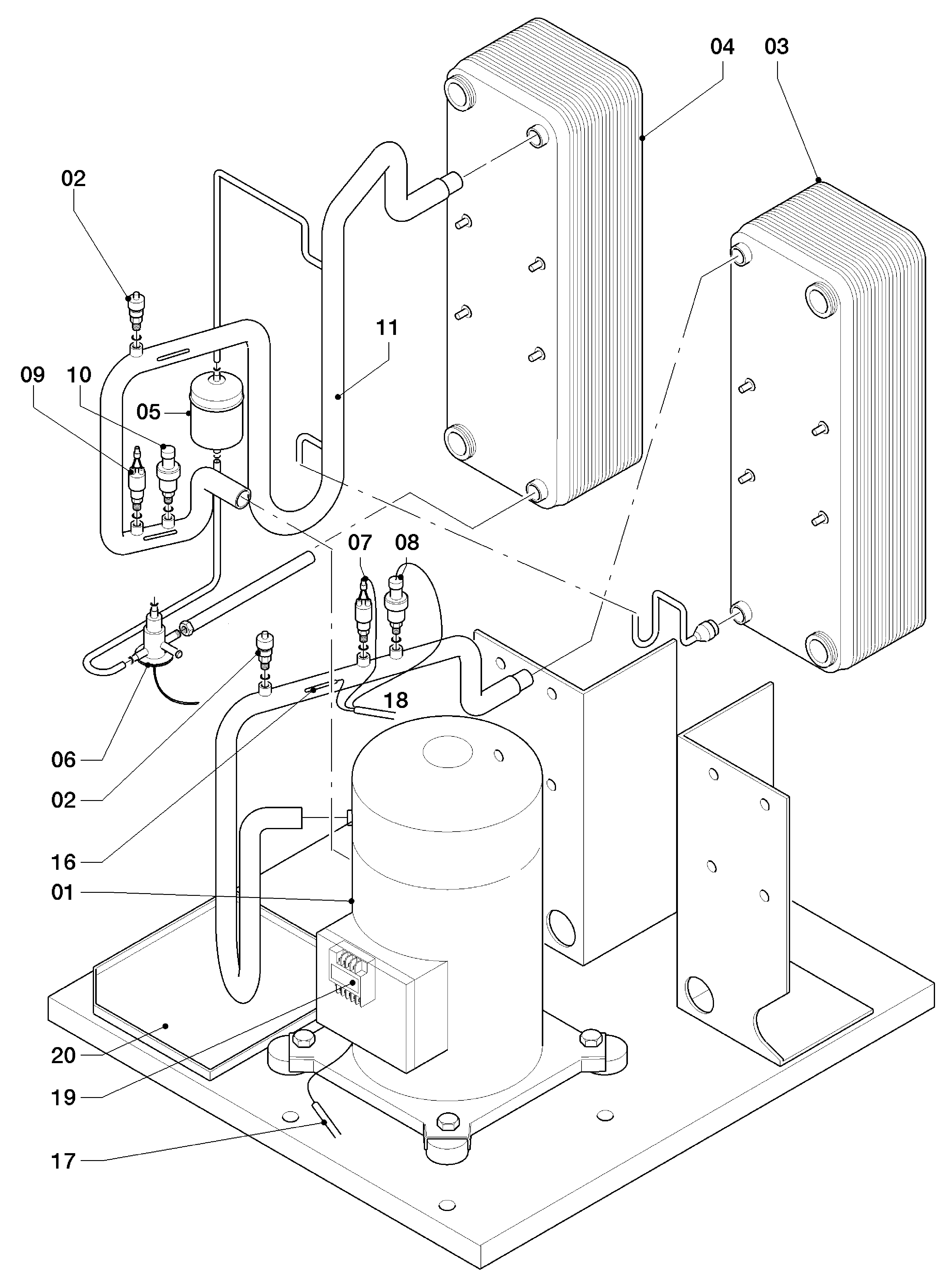Vaillant geoTHERM VWS 380/2 R1 exploded tekening