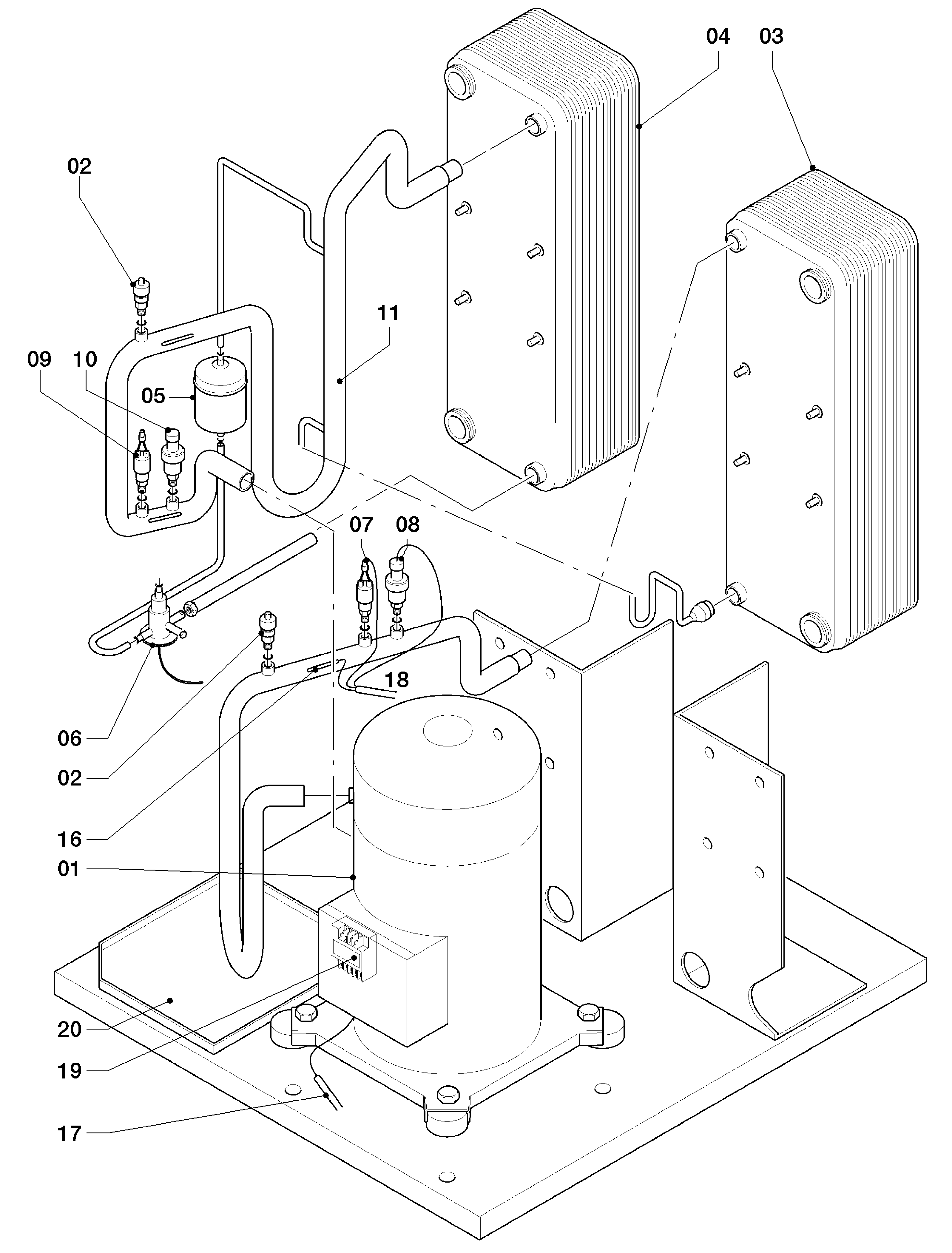 Vaillant geoTHERM VWS 380/3 exploded tekening