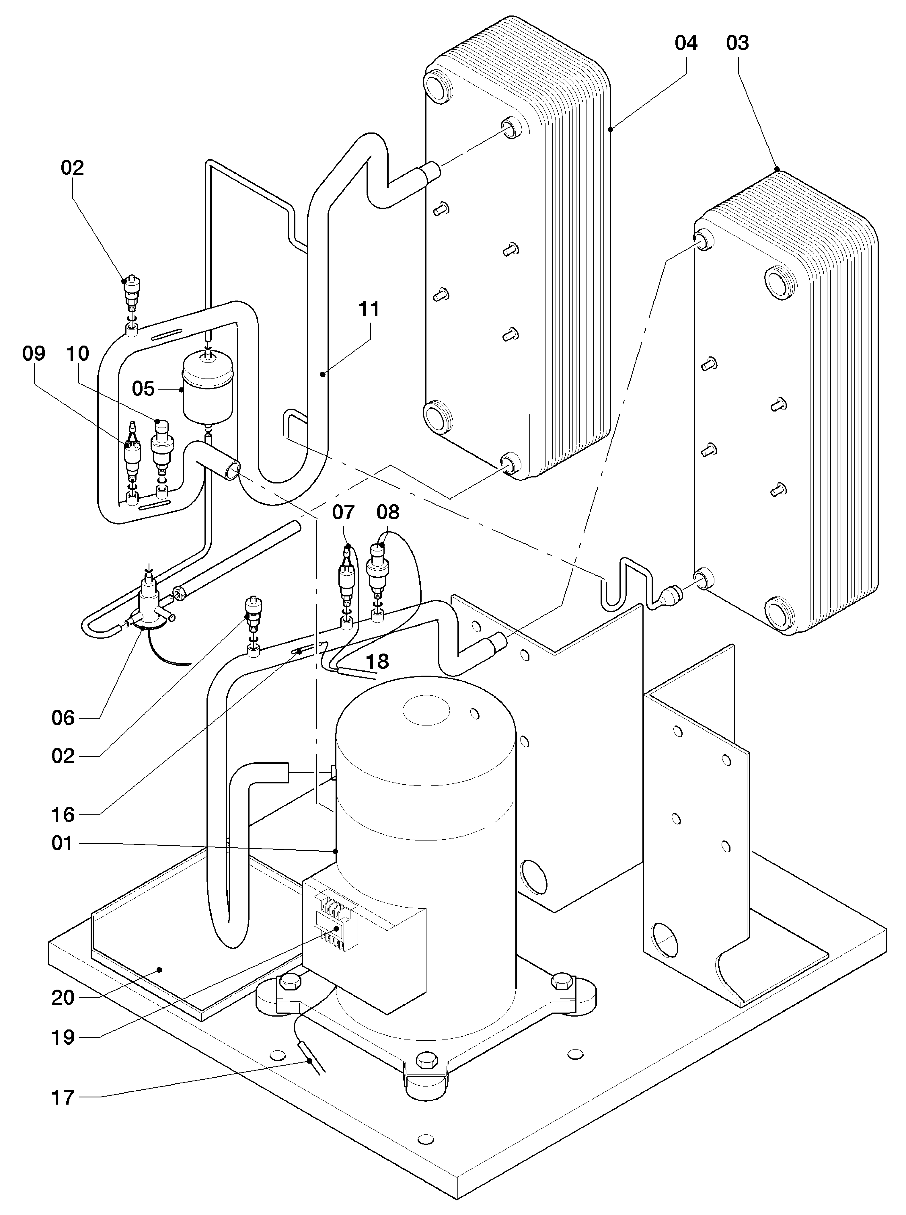 Vaillant geoTHERM VWS 460/2 exploded tekening