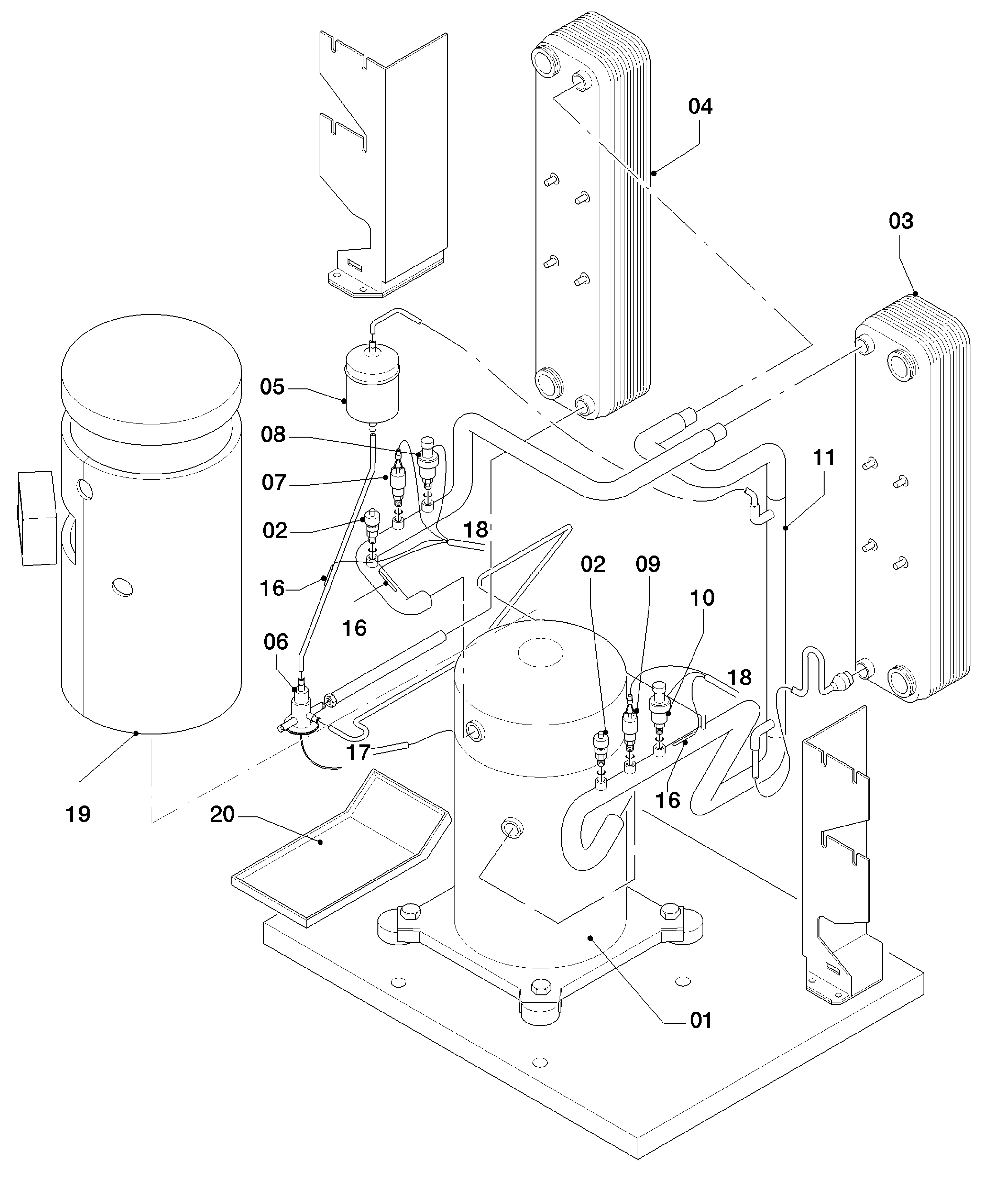 Vaillant geoTHERM VWS 61/3 exploded tekening