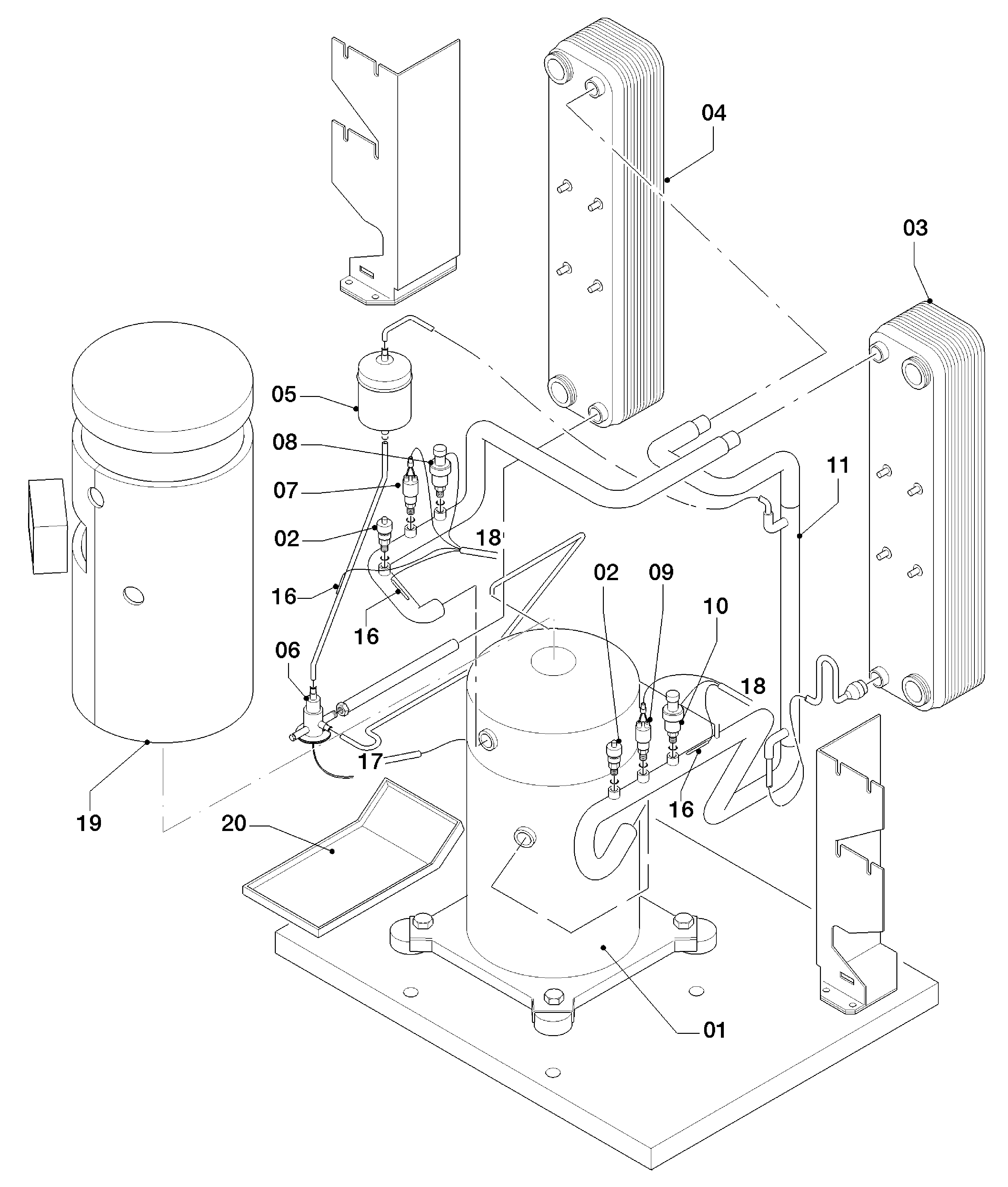 Vaillant geoTHERM VWS 62/2 exploded tekening