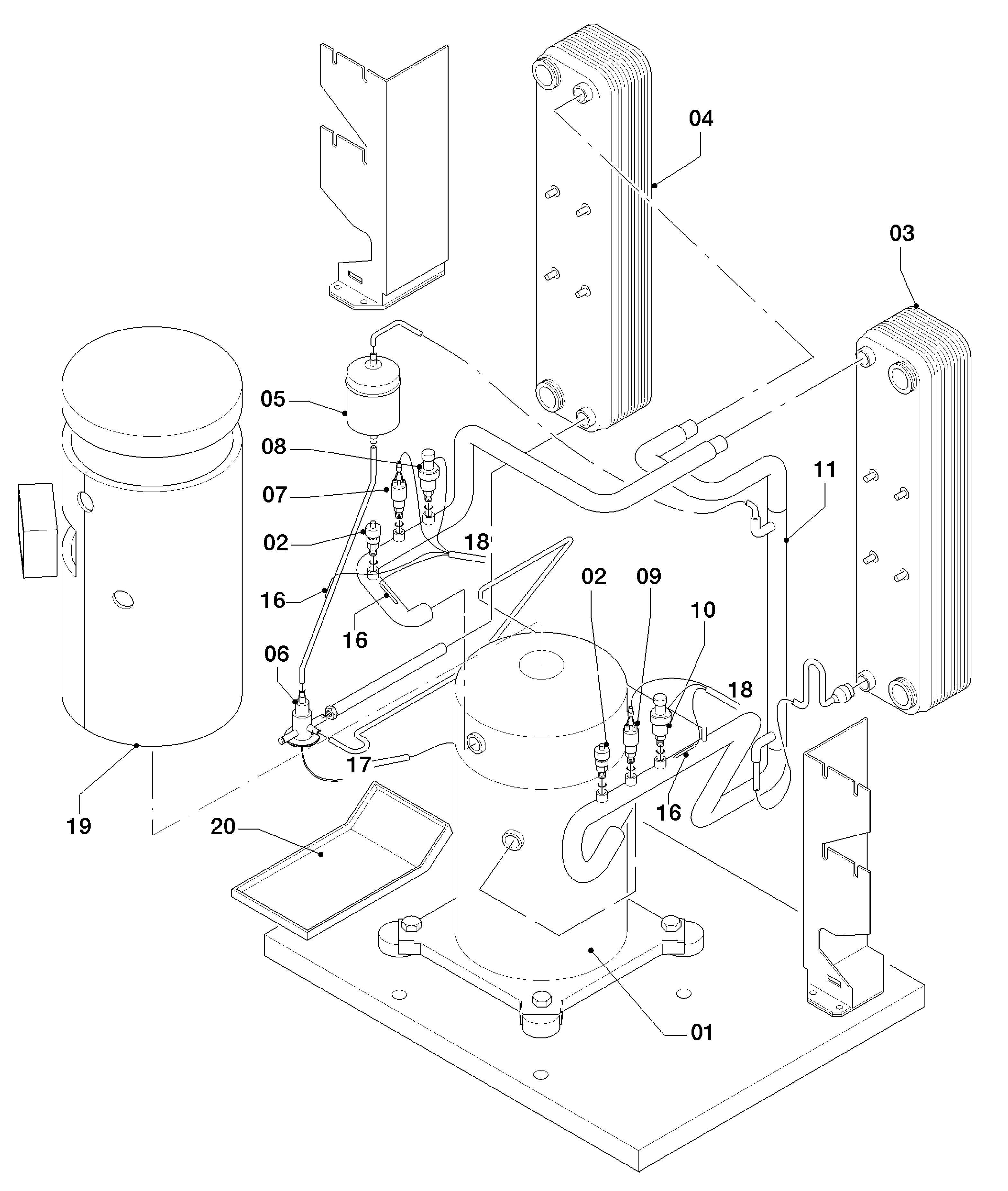 Vaillant geoTHERM VWS 83/2 exploded tekening