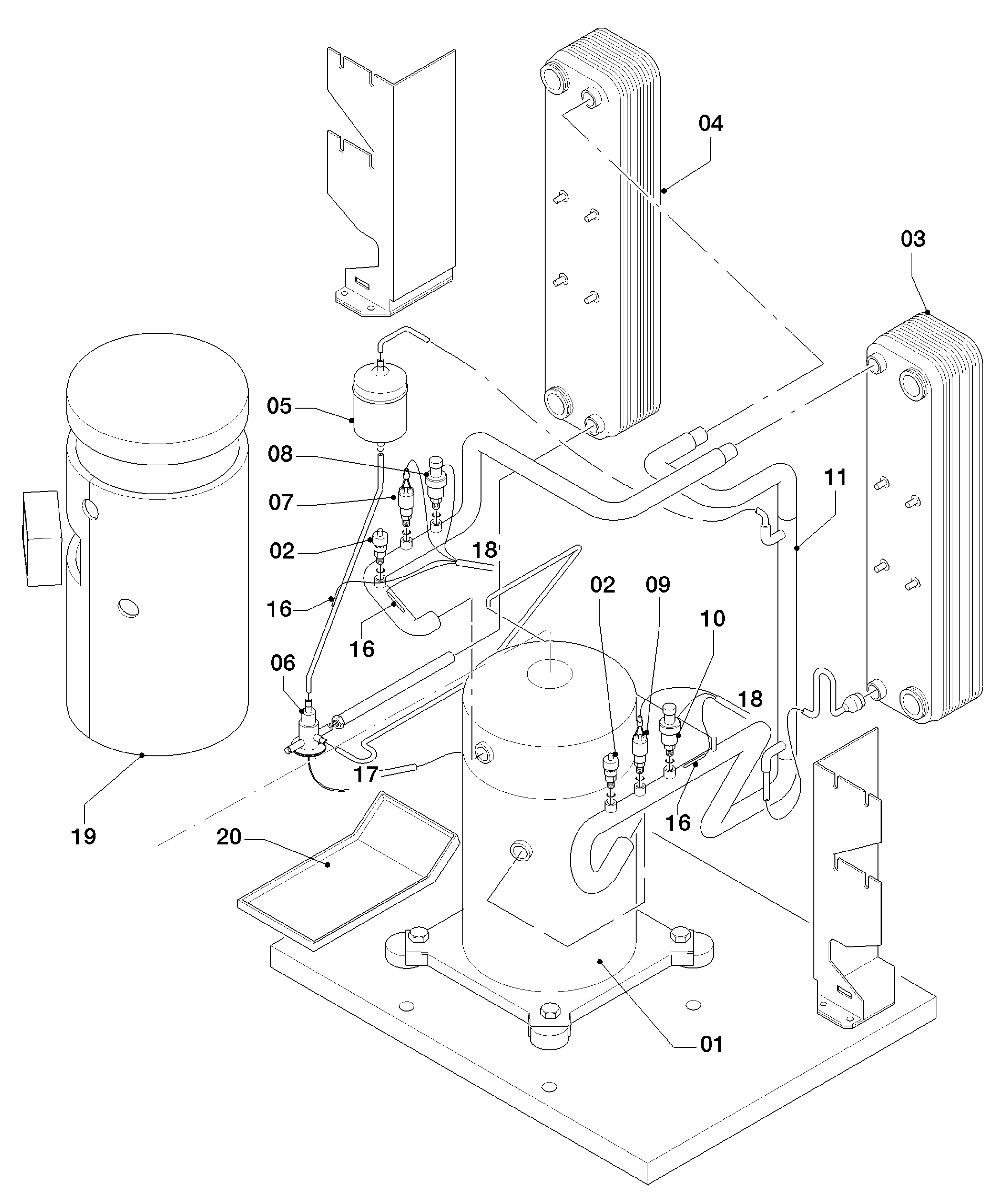 Vaillant geoTHERM VWS 83/3 exploded tekening