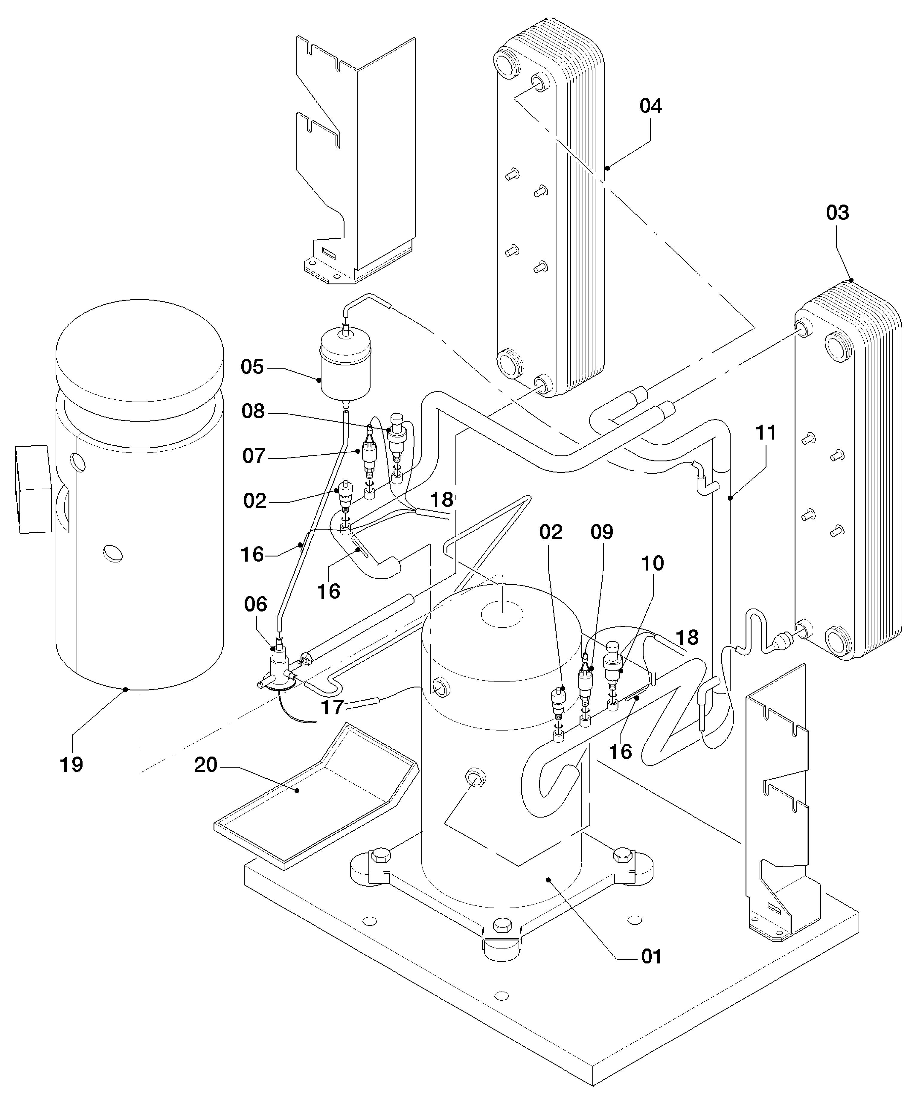 Vaillant geoTHERM VWS 84/3 exploded tekening