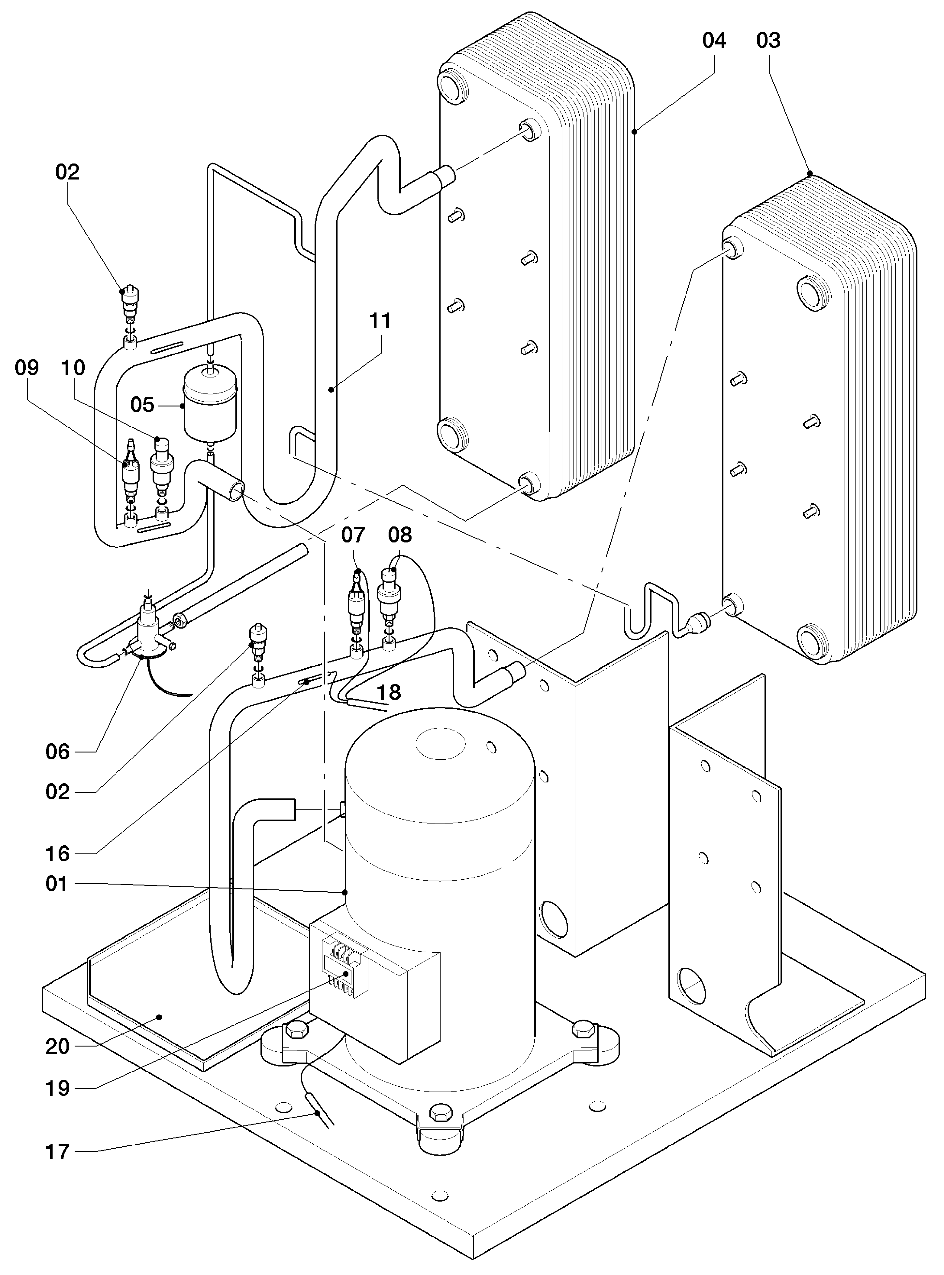 Vaillant geoTHERM VWW 220/2 exploded tekening