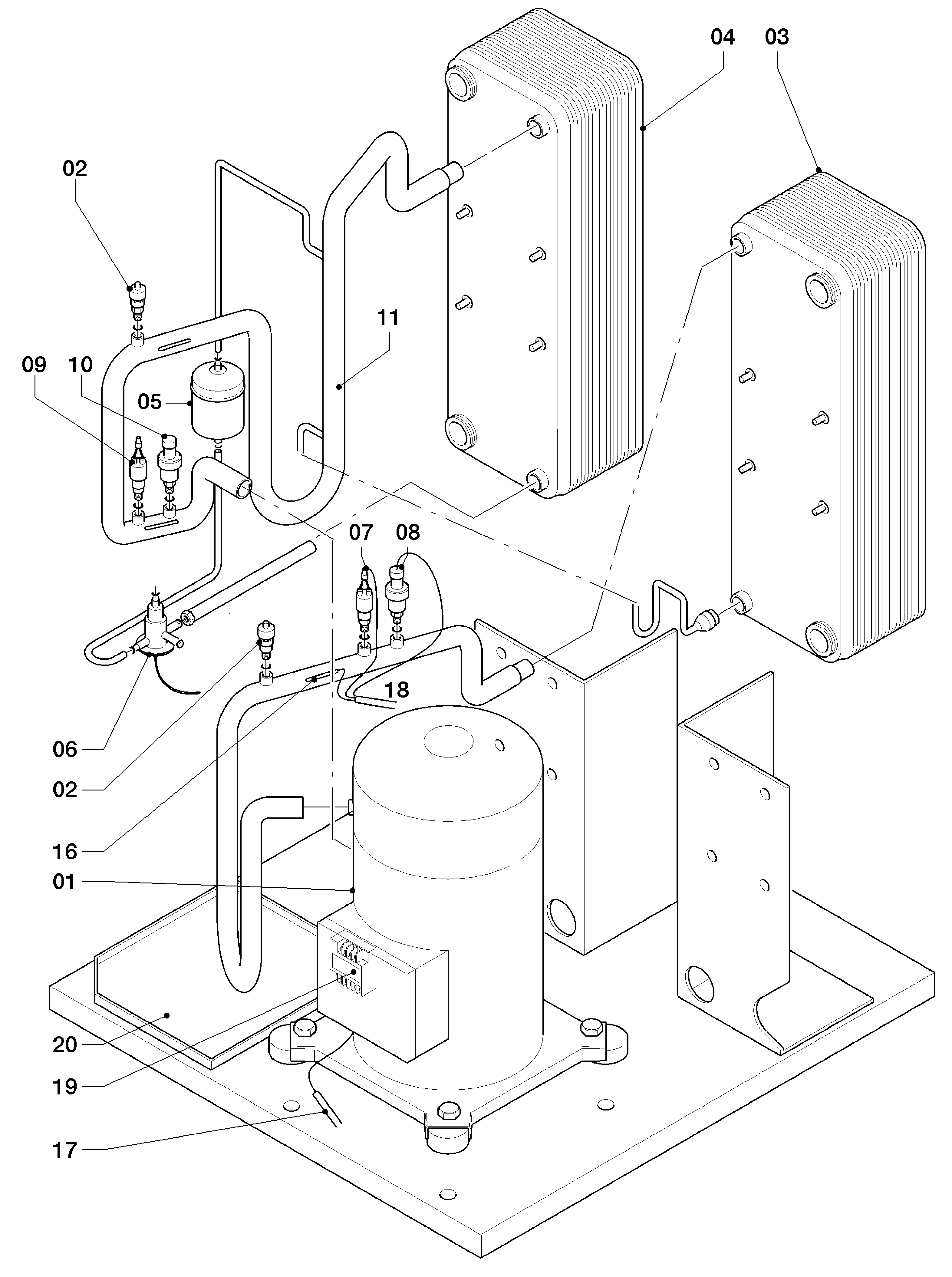 Vaillant geoTHERM VWW 300/2 exploded tekening