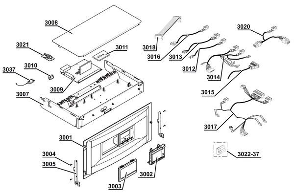 Exploded view Remeha Calora Tower Gas 35S: Elektra