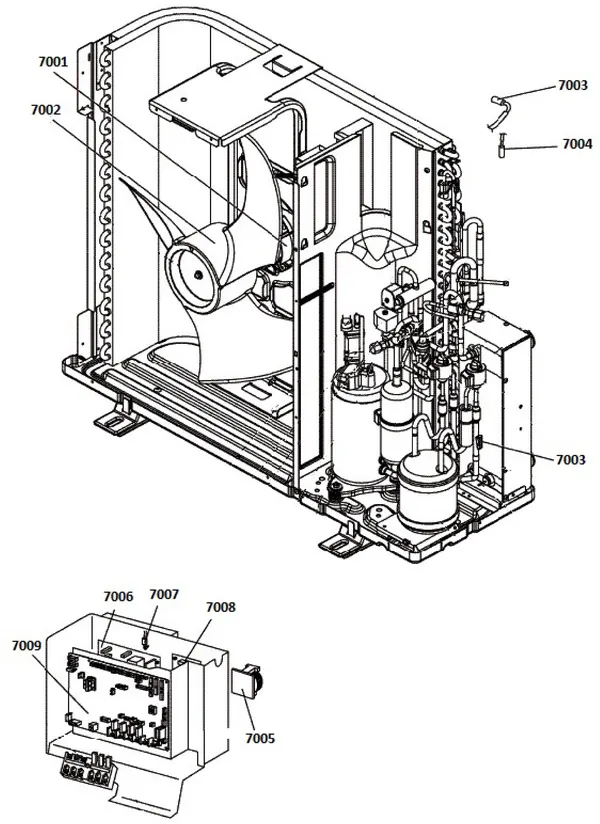 Exploded view Remeha Tzerra Hybrid Warmtepomp: Warmtepomp