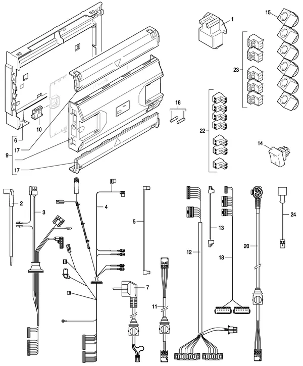 Exploded view Nefit (Bosch) 9000i HR50 Solo Wit: Elektra