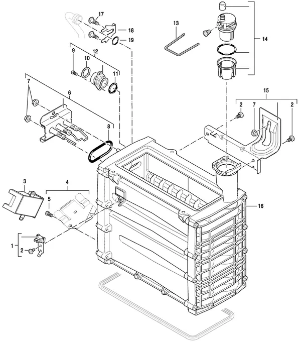 Exploded view Nefit (Bosch) TrendLine II HRC30 CW5 II: Warmtewisselaar