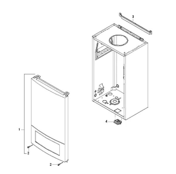 Exploded view Nefit (Bosch) ProLine Eco HRC 24 CW4: Mantel