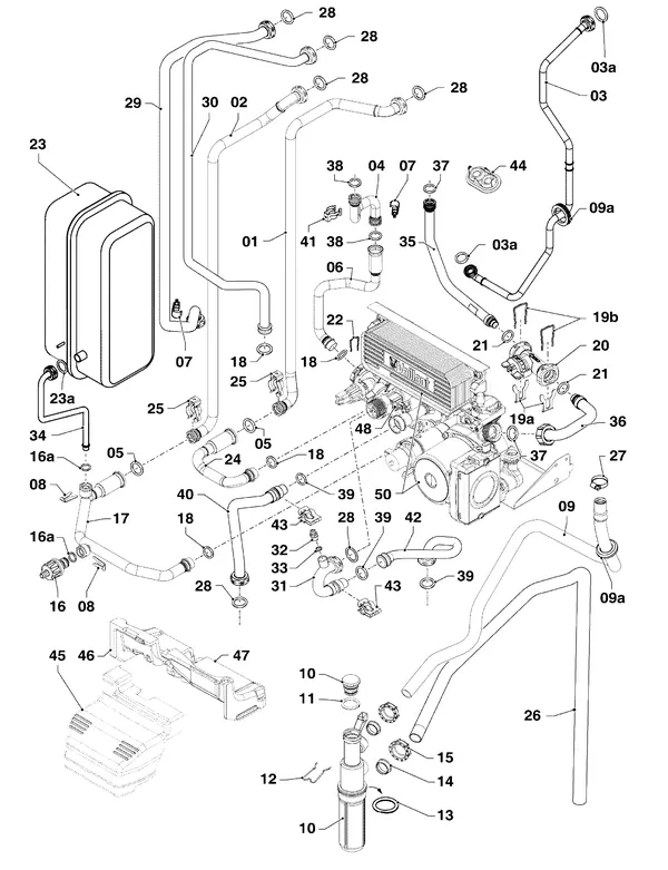 Exploded view Vaillant ecoCOMPACT VSC 306/4-5 150: Aansluitdelena