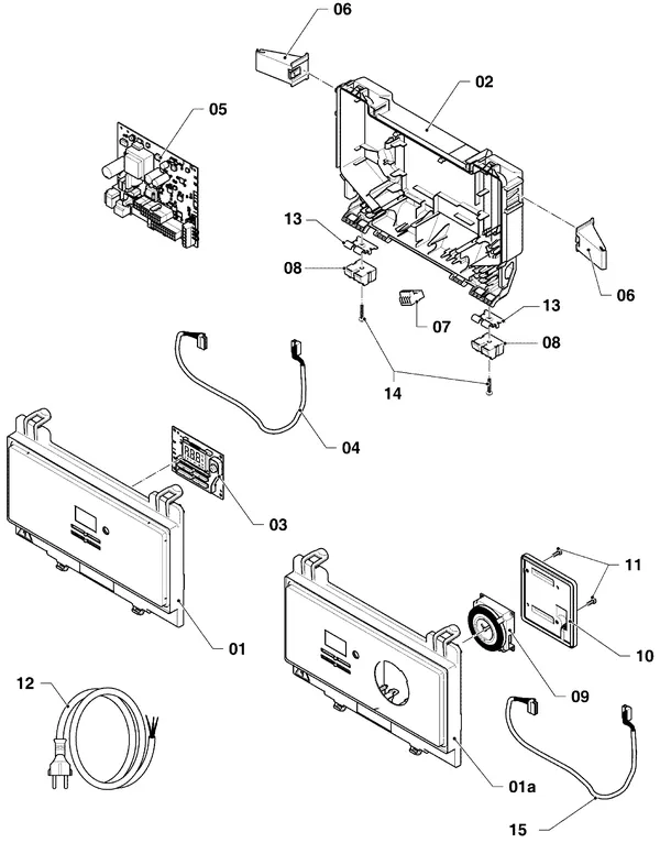 Exploded view Vaillant ecoTEC pure VHR 18-24/7-2: Schakelkast