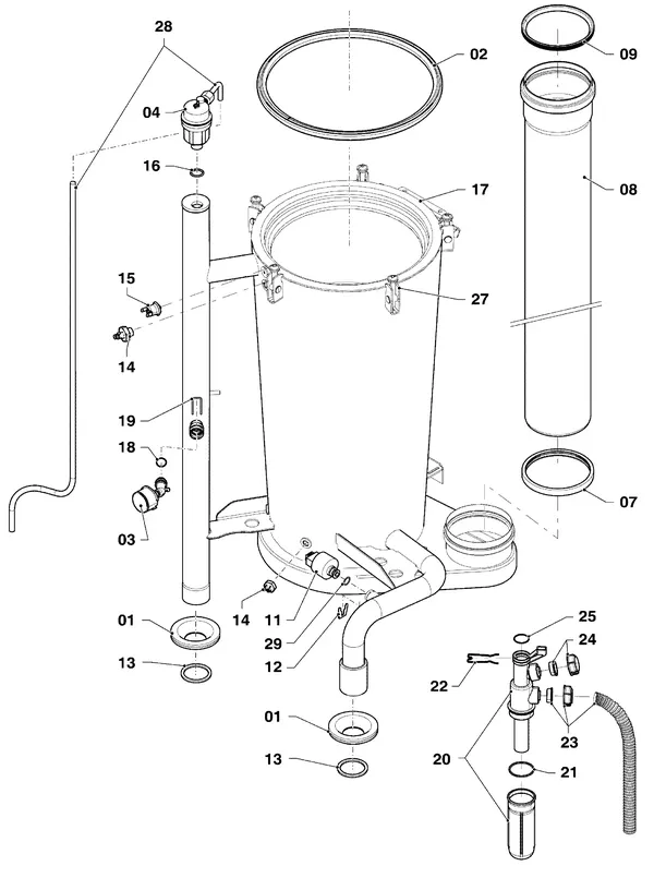 Exploded view Vaillant ecoTEC plus VC 806/5-5 R3: Warmtewisselaar