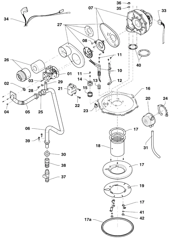Exploded view Vaillant ecoTEC plus VC 1206/5-5 R3: Brander
