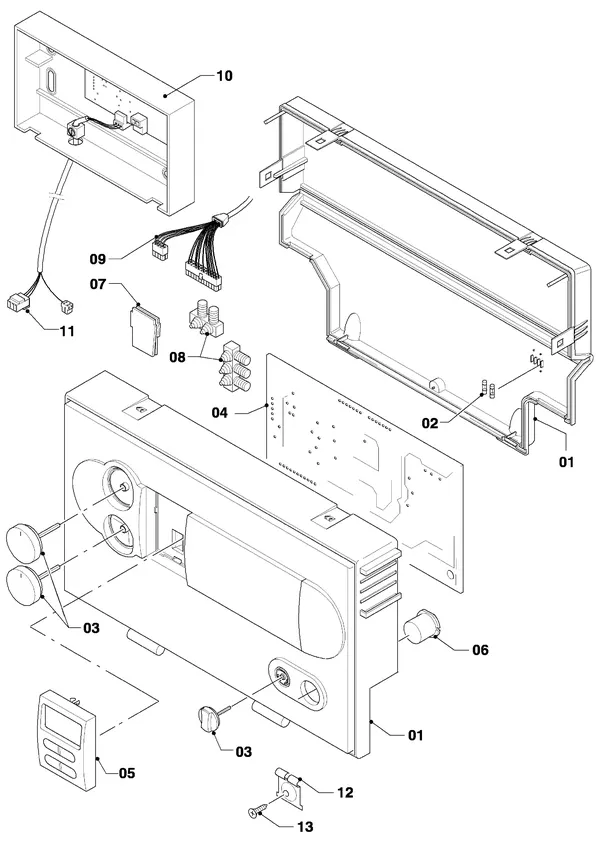 Exploded view Vaillant ecoCRAFT VKK 1206/3 R1: Schakelkast