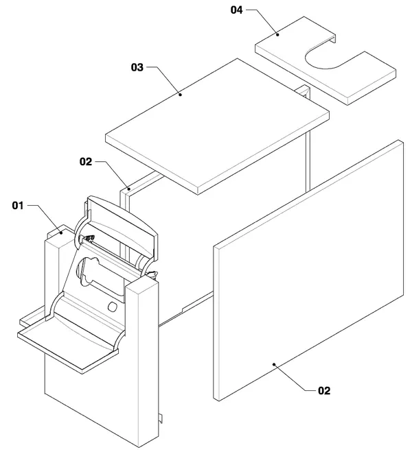 Exploded view Vaillant ecoCRAFT VKK 1606/3 R1: Manteldelen