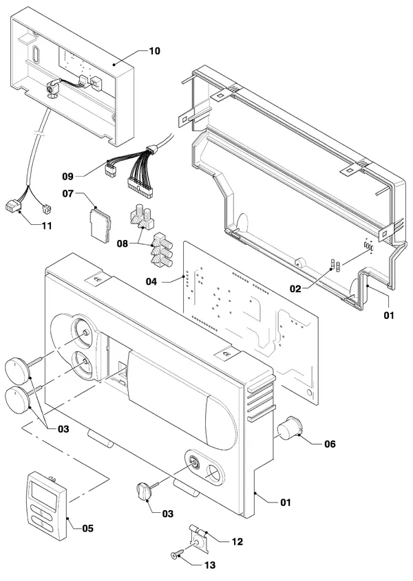 Exploded view Vaillant ecoCRAFT VKK 2806/3 R1: Schakelkast