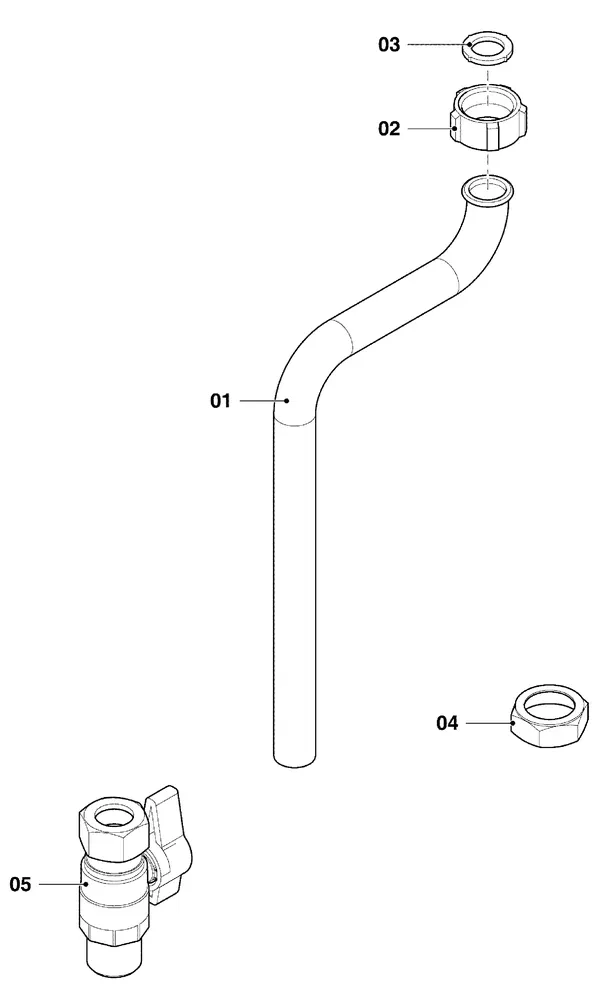 Exploded view Vaillant ecoTEC exclusive VHR 34/43 CF/1-7: Hydraulische delen