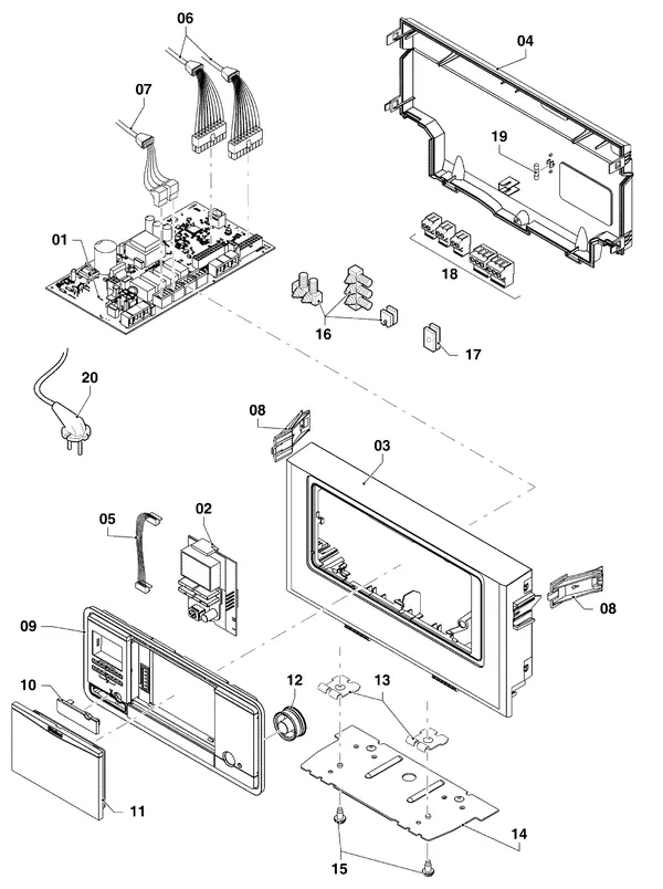 Exploded view Vaillant ecoTEC plus VHR 45/5-5: Schakelkast