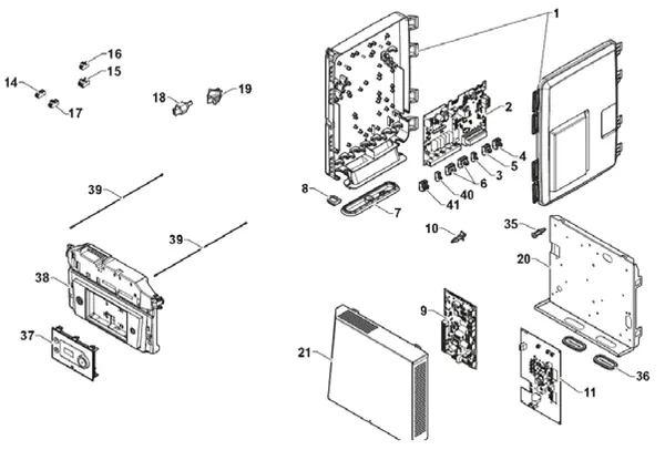 Exploded view Remeha Neptuna: Bedieningspaneel