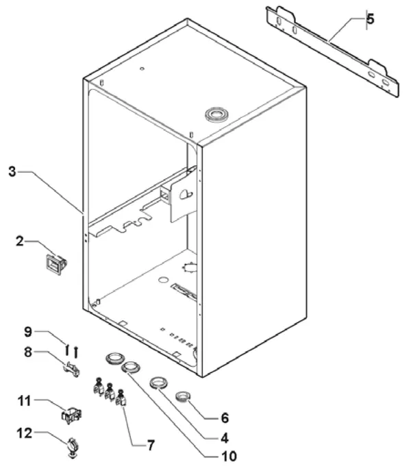 Exploded view Remeha Mercuria: Behuizing