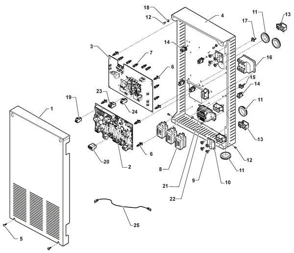 Exploded view Remeha Mercuria: Schakelkast