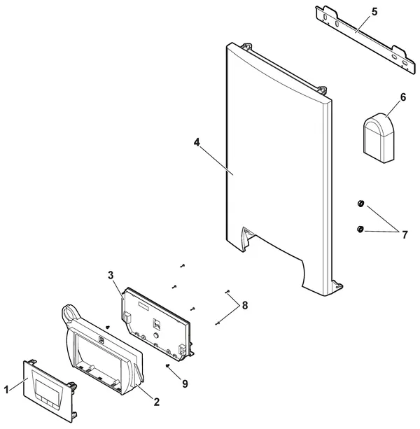 Exploded view Remeha Mercuria: Voorpaneel